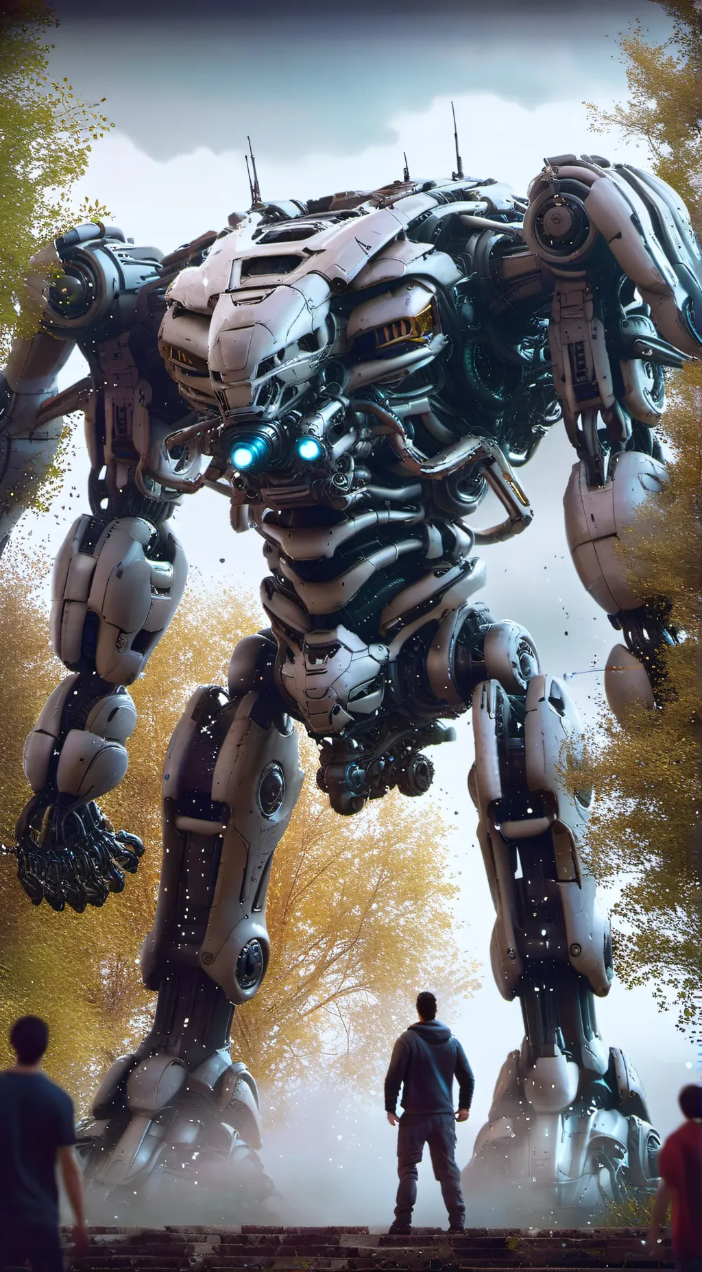 ai character: Mecha academy background