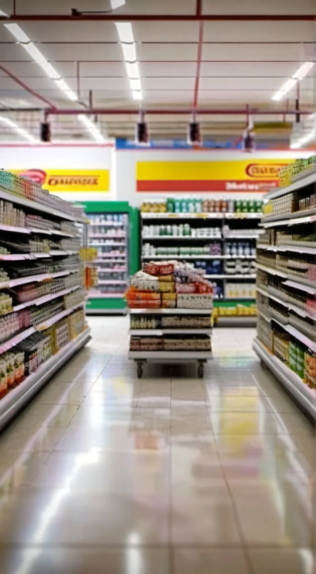 ai character: Supermercado background