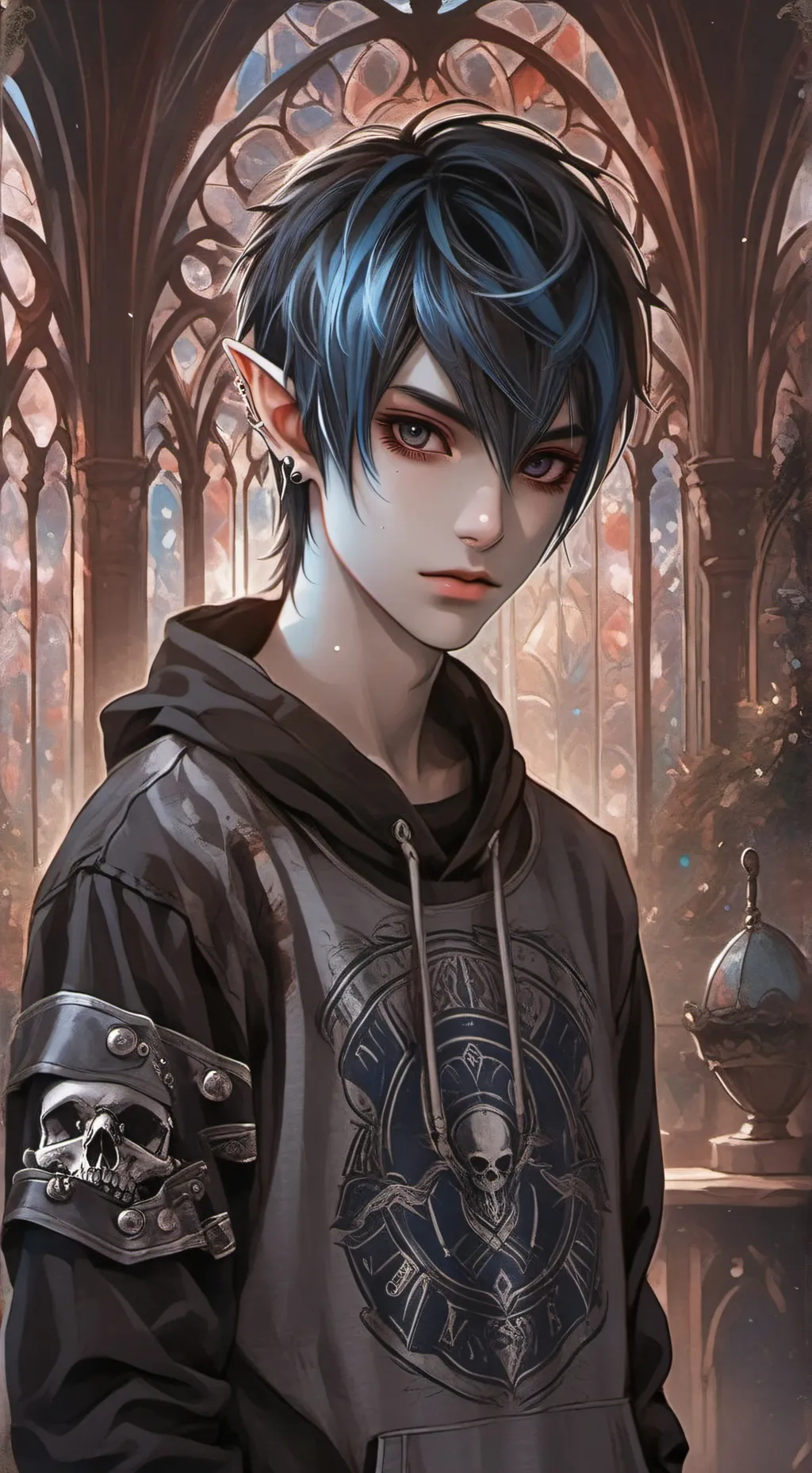 ai character: Elmes d’Hélios  background