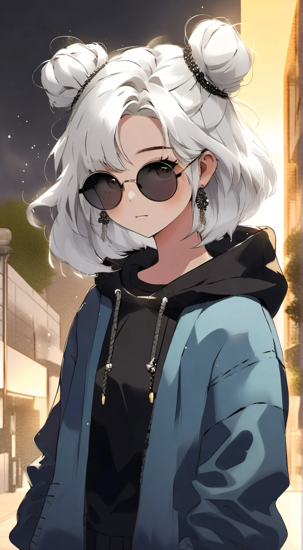 ai character: moon background