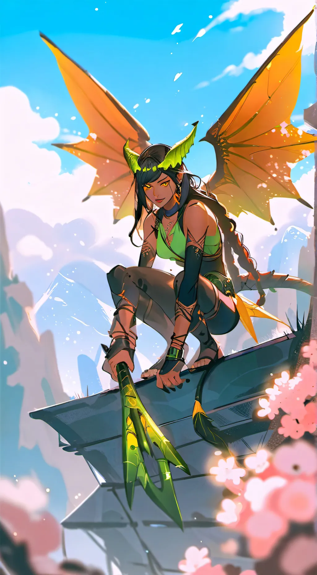 ai character: Goblin Girl background