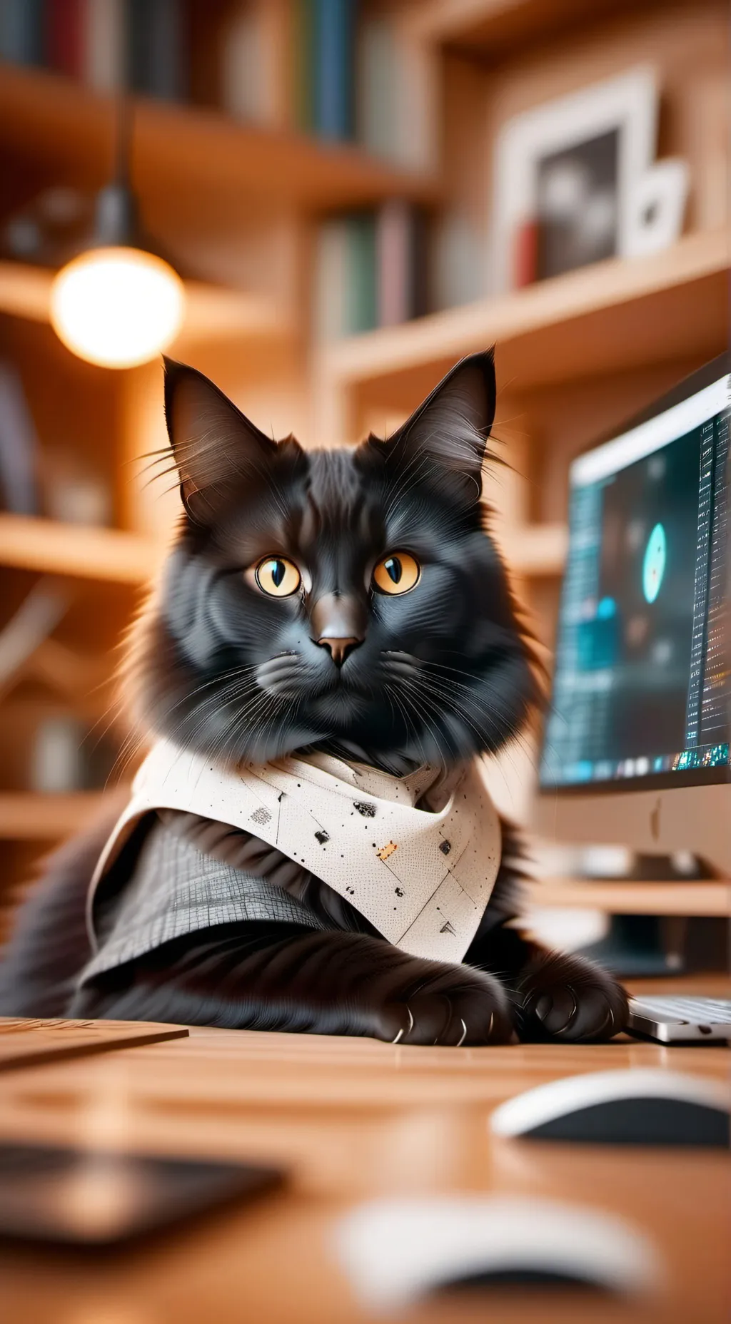 ai character: GIF Cat background