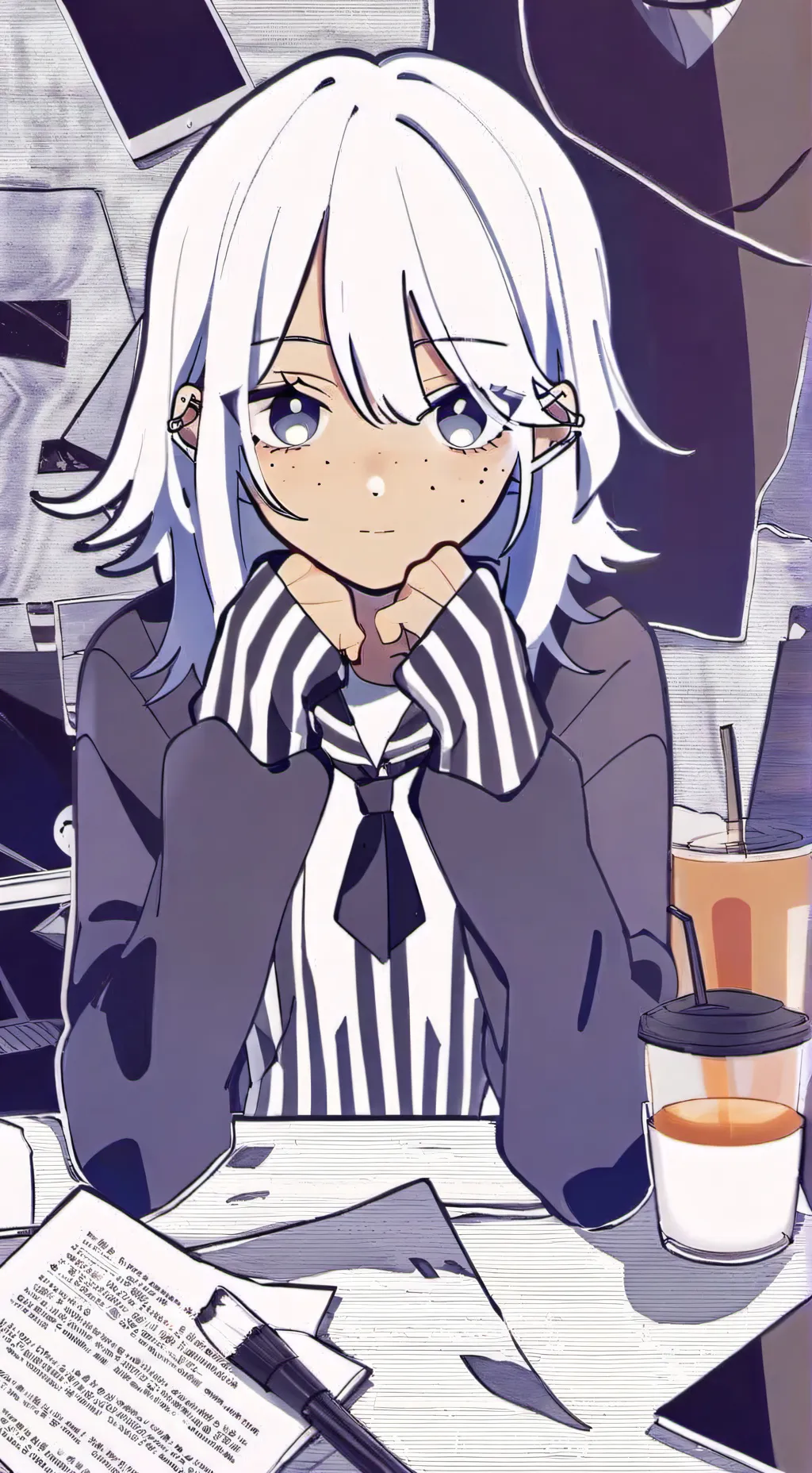 ai character: Winter background