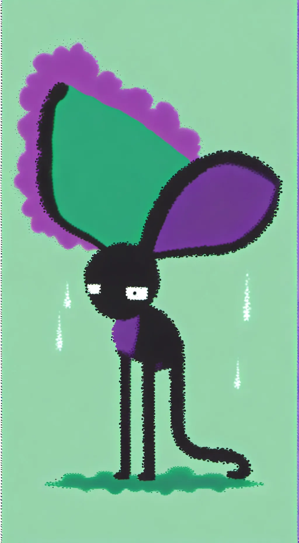 ai character: durple background