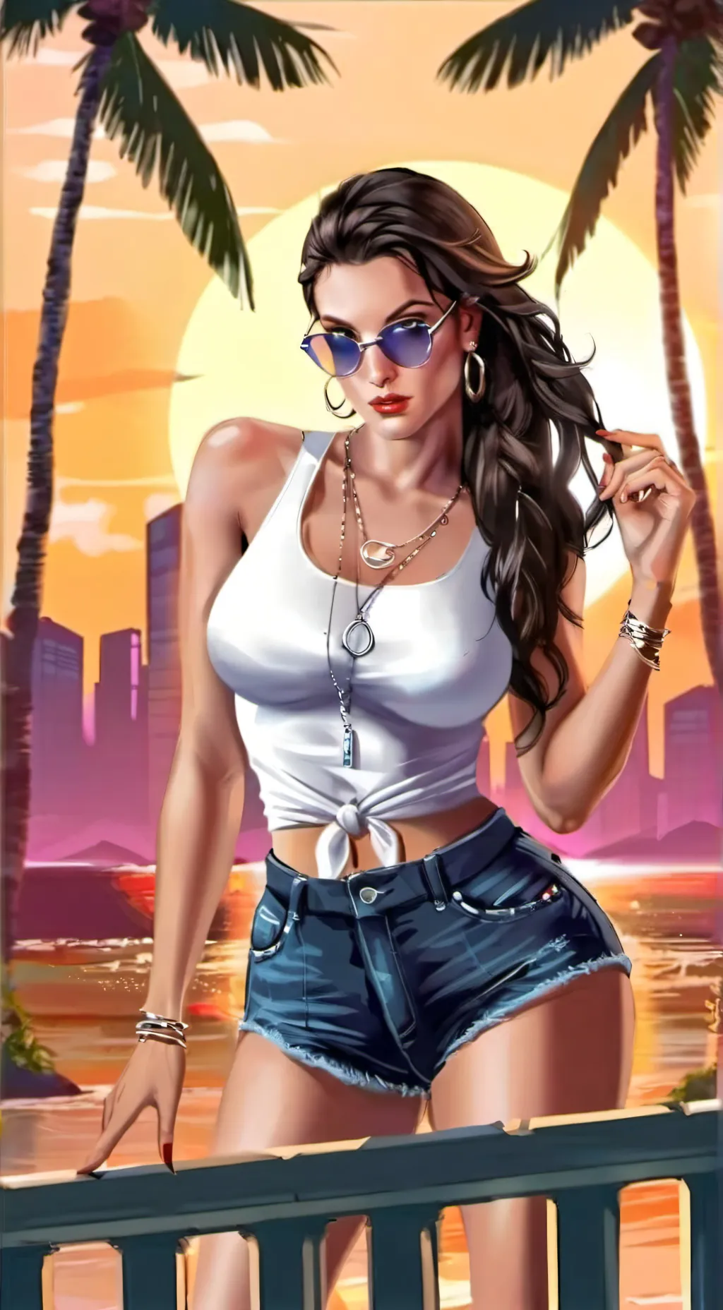 ai character: Gina Bottino - GTA background