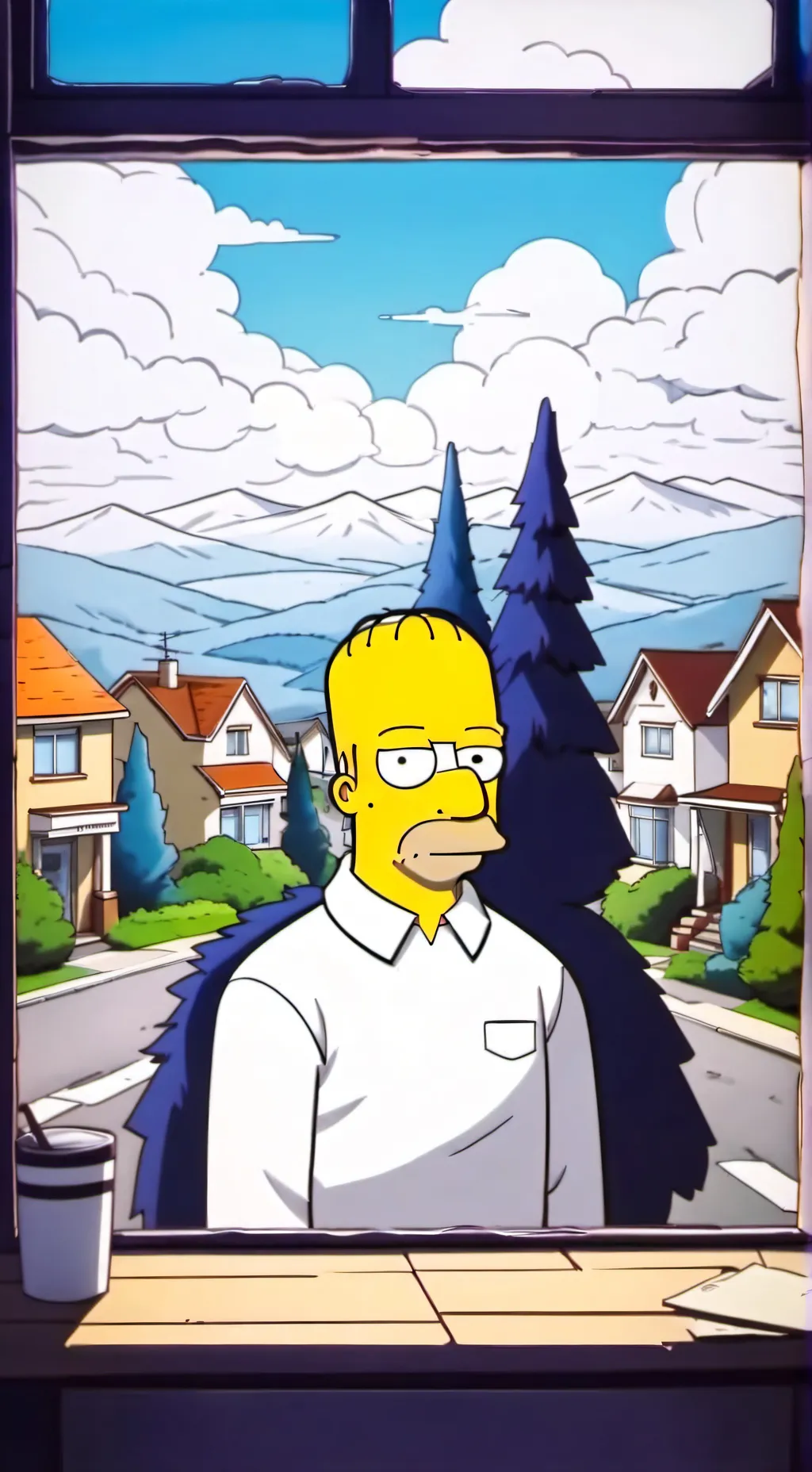 ai character: THE SIMPSON background