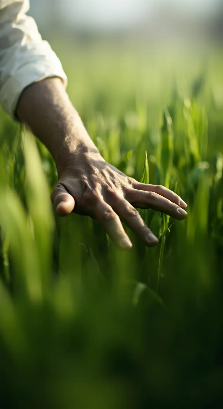 ai character: Grass background