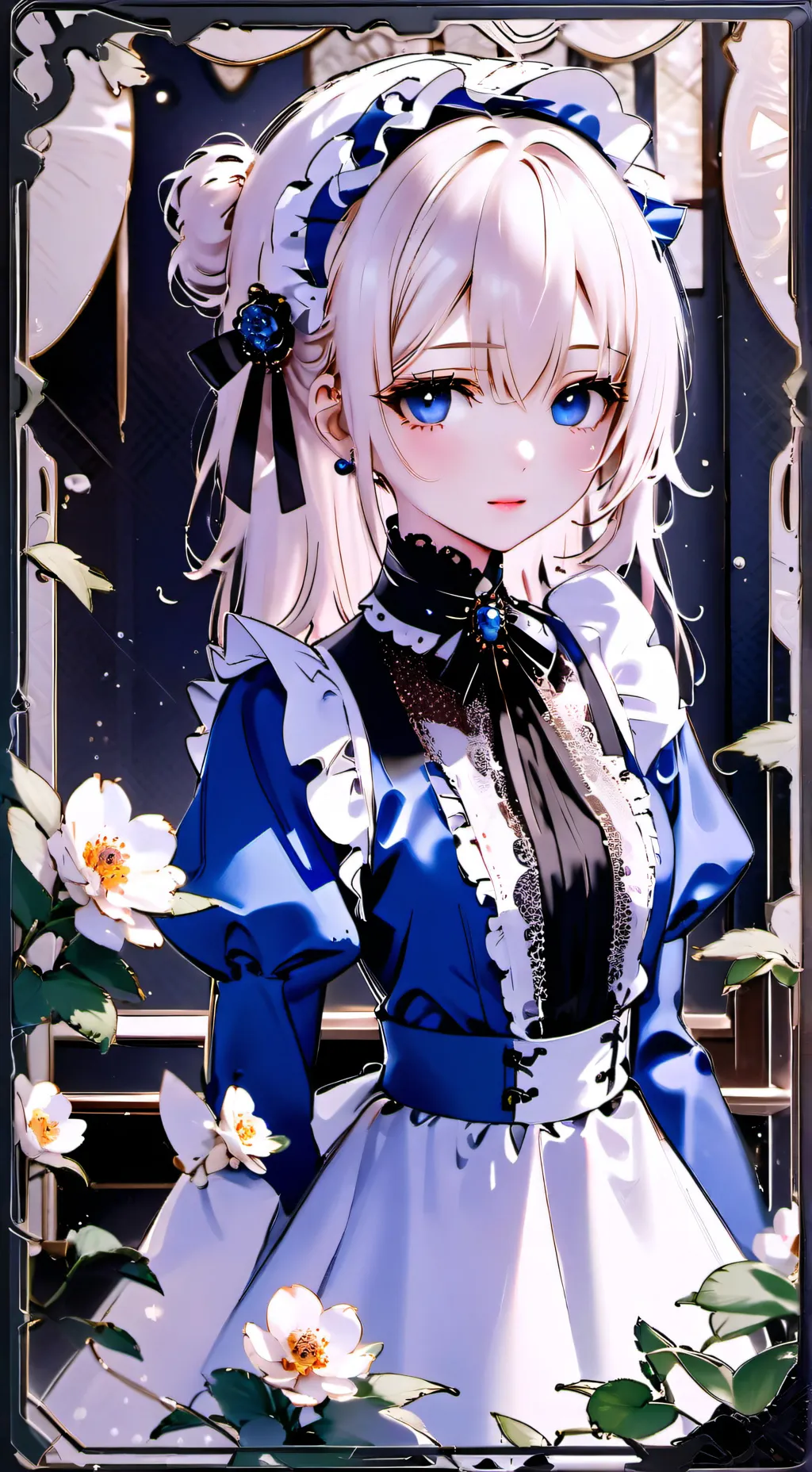 ai character: Azure background