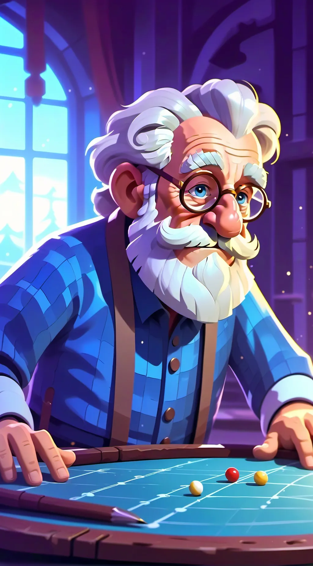 ai character: Old man background