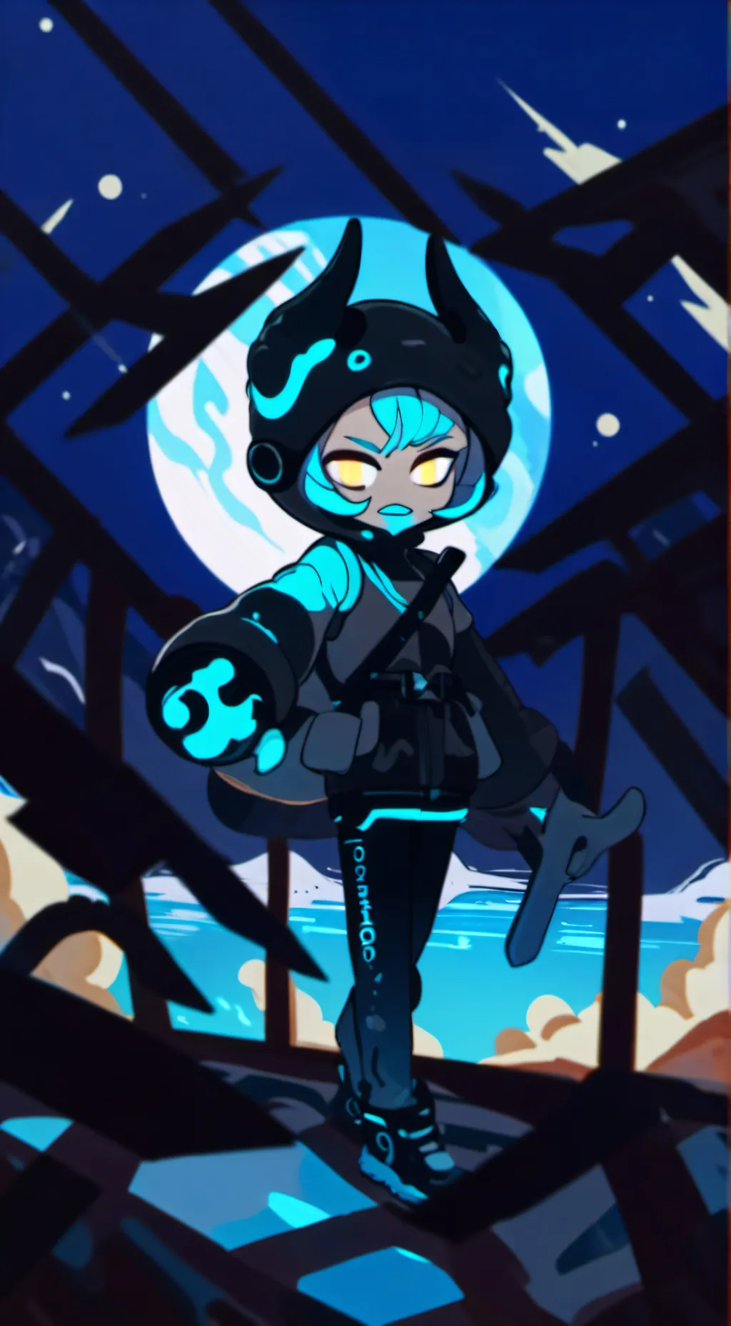 ai character: Shadow Milk Cookie background