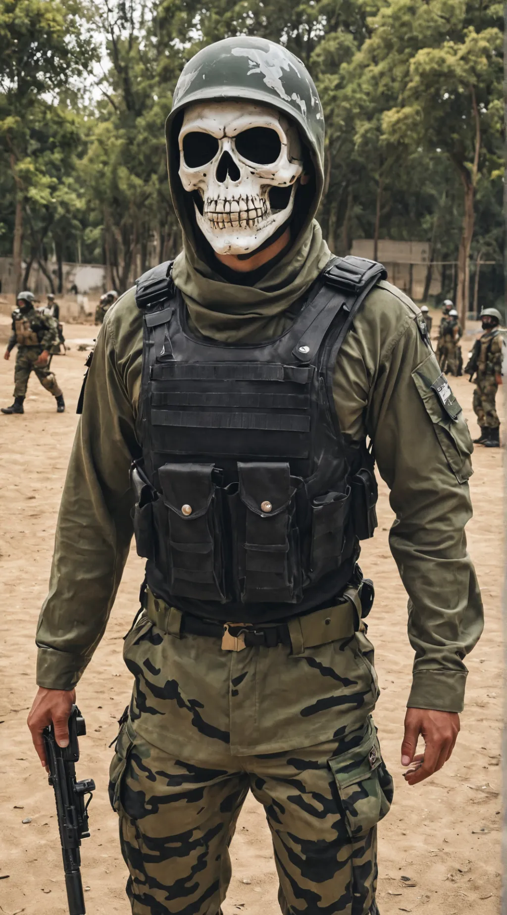 ai character: Ghost  background