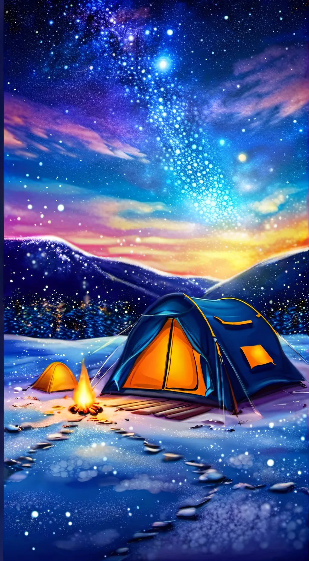ai character: Camp Nebula background