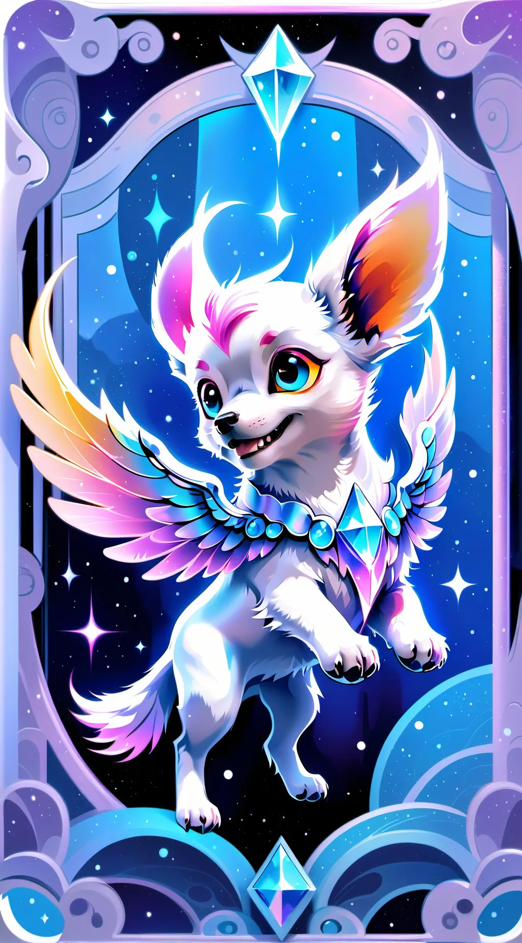 ai character: Dog dragon background