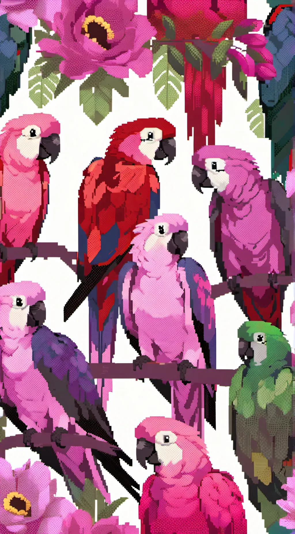 ai character: parrotland background