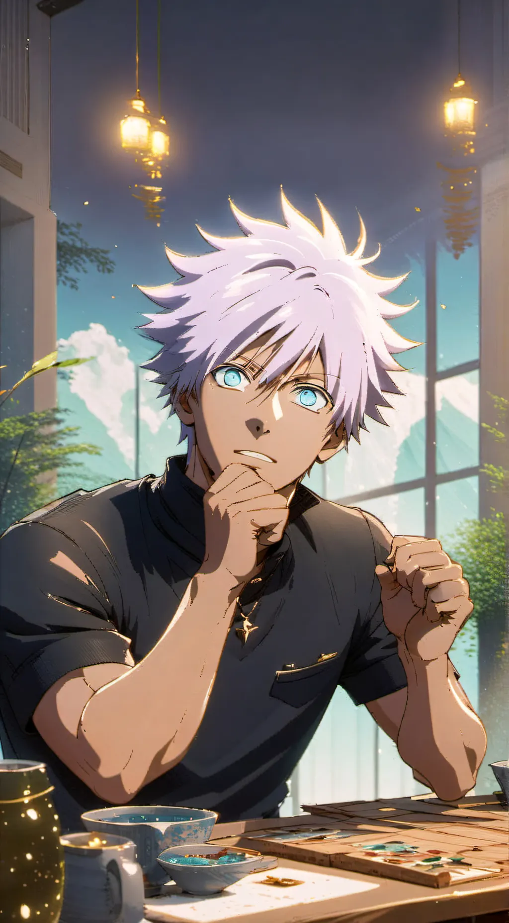 ai character: gojo satoru background