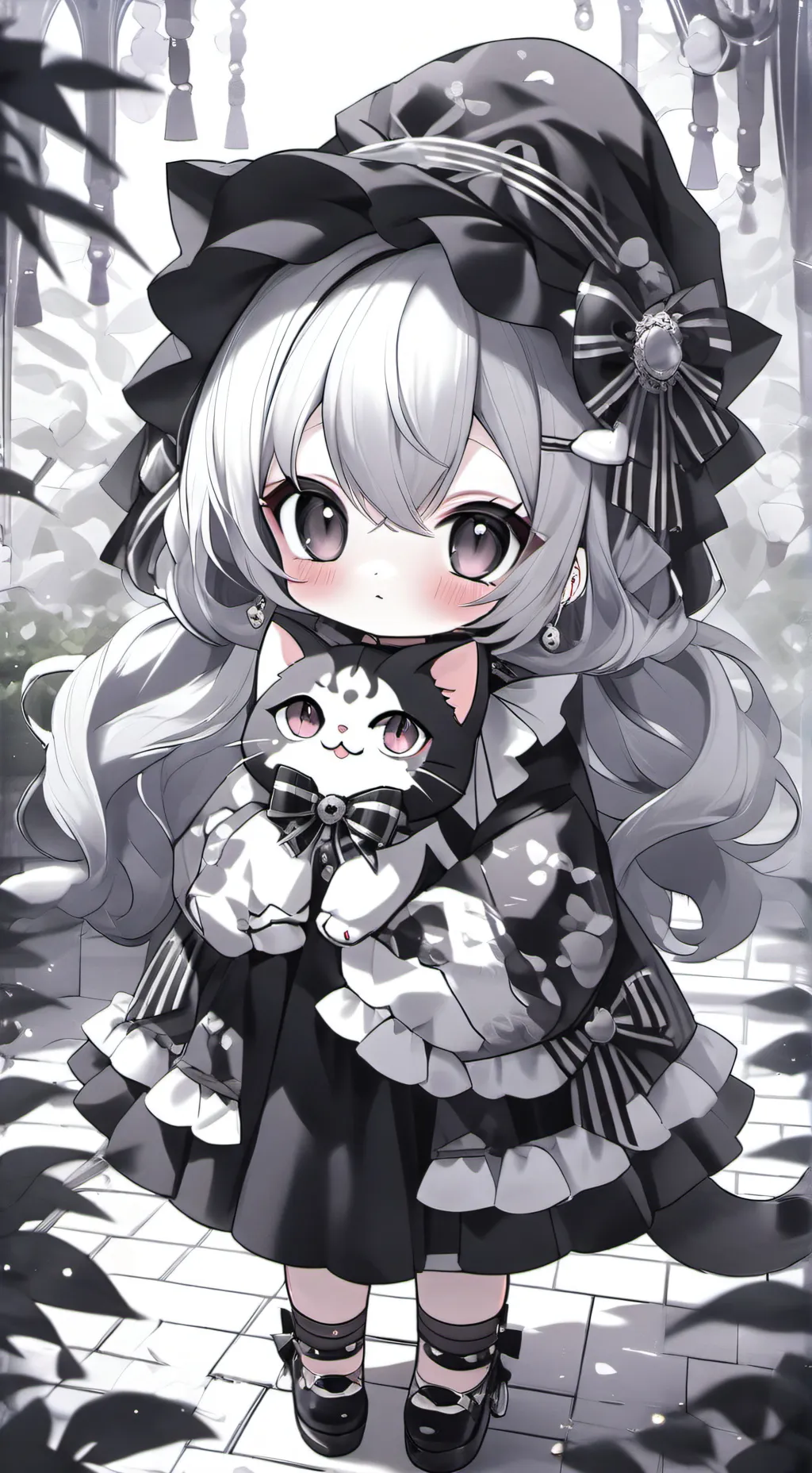 ai character: cat girl background