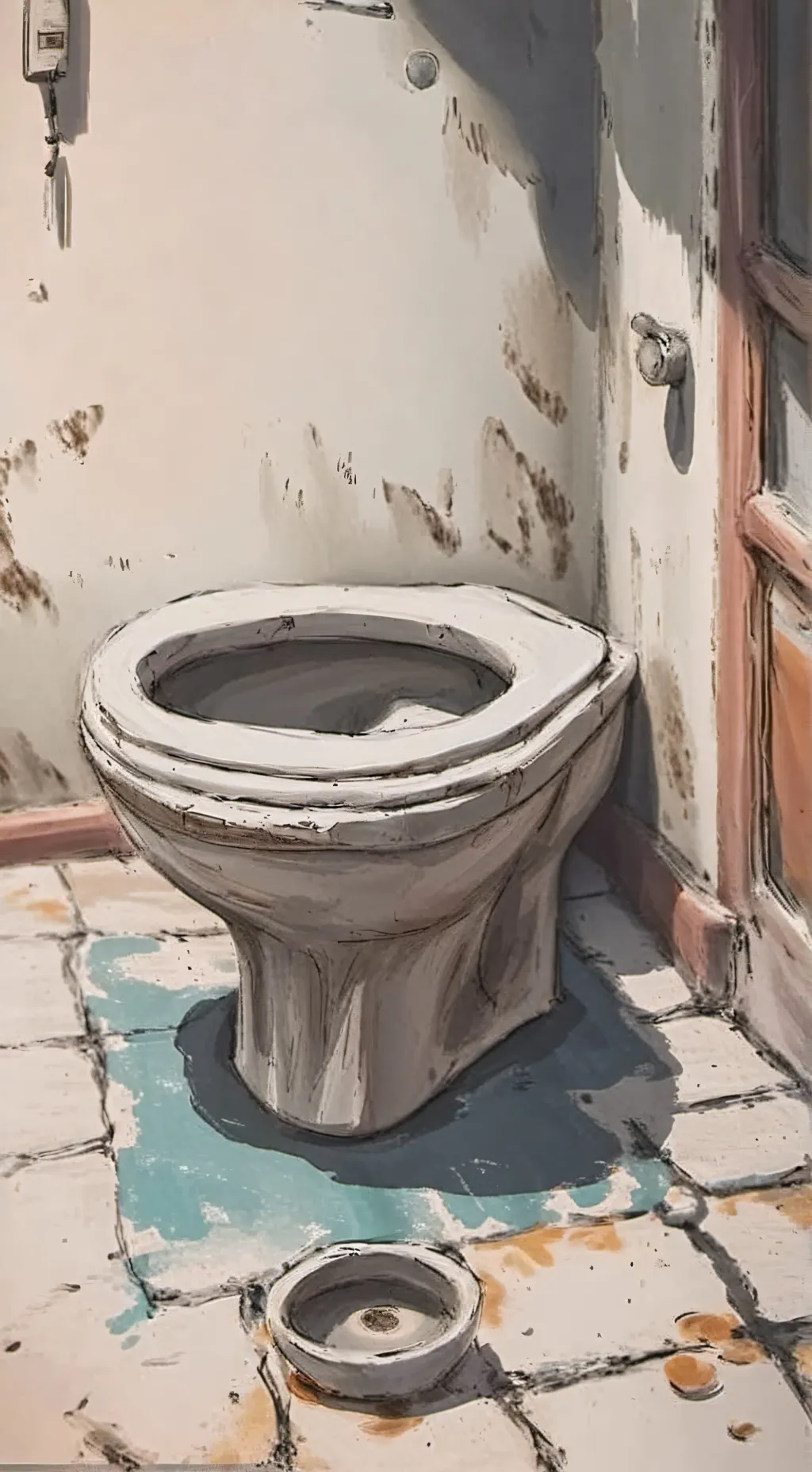 ai character: Fixing The Toilet background