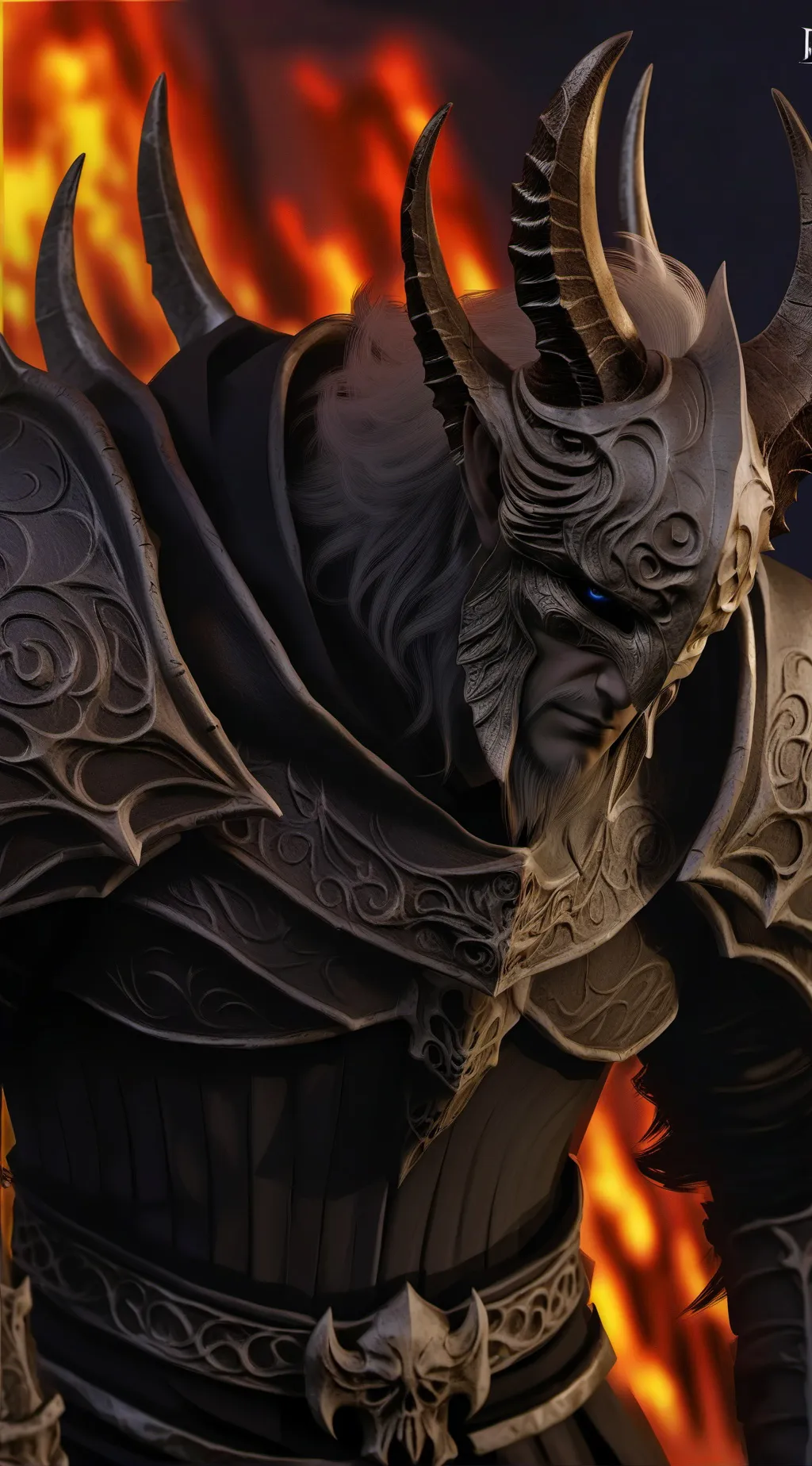 ai character: Vulcaan, hungry gr background