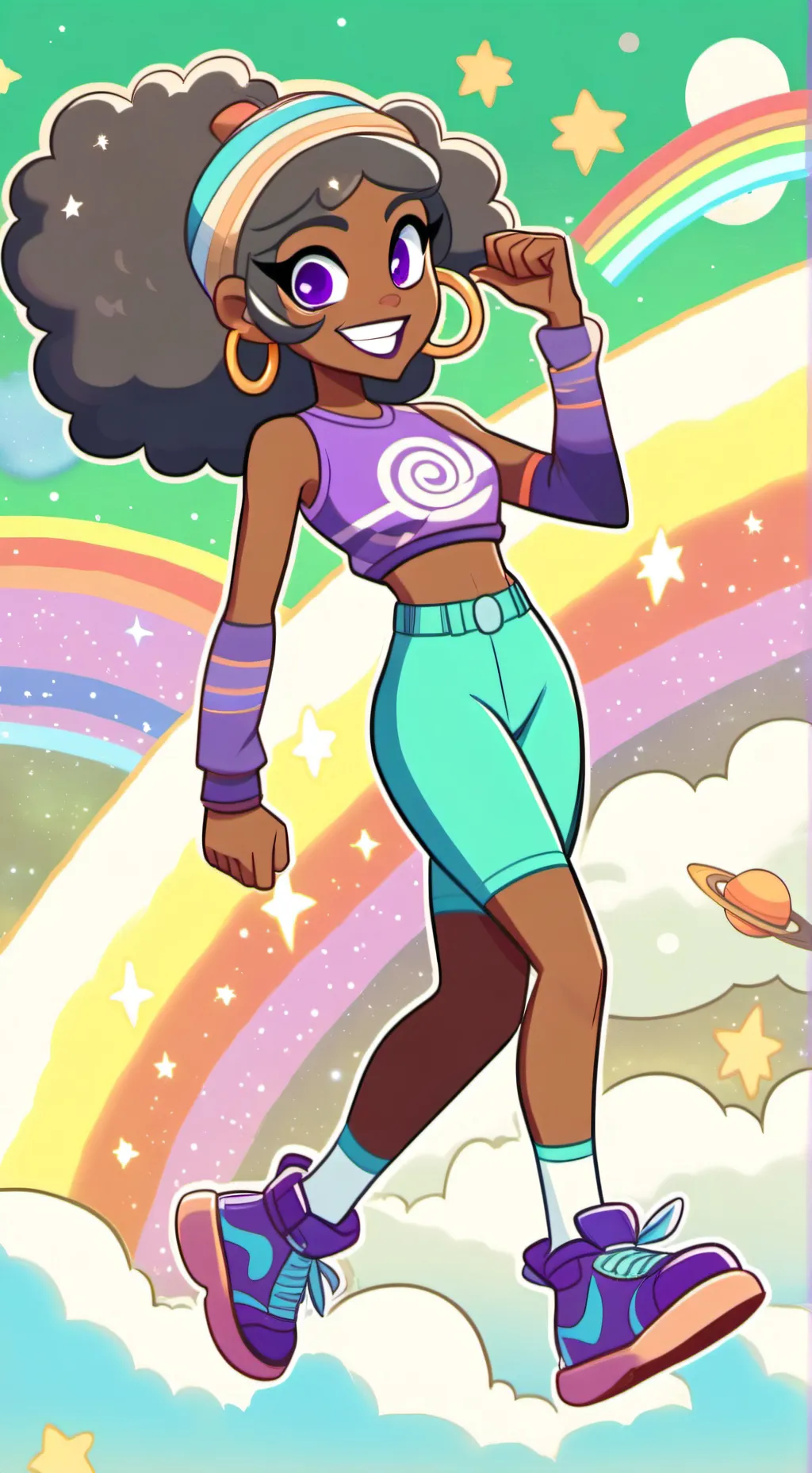 ai character: Nova-nebula  background