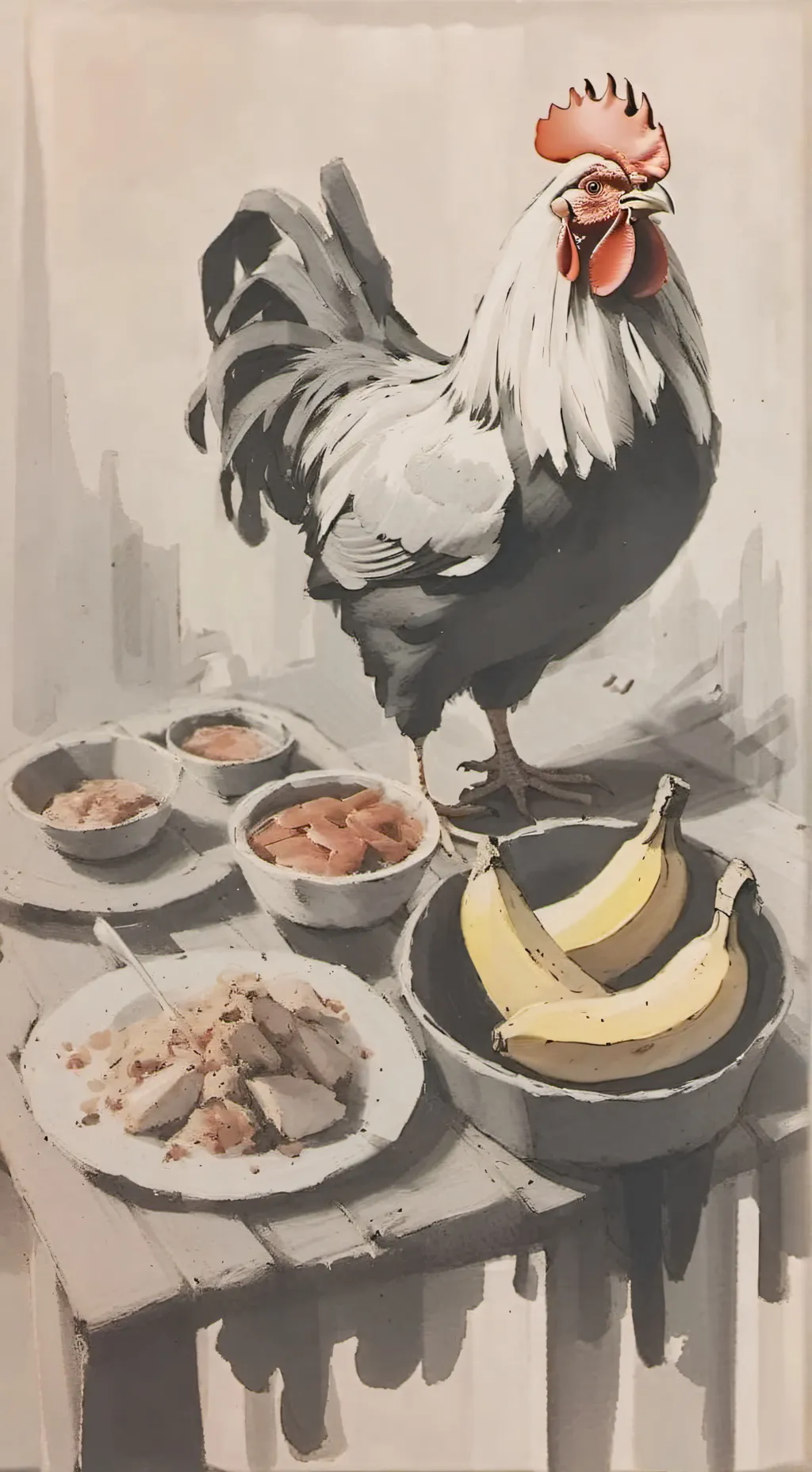 ai character: Chicken banana😛😛😛 background
