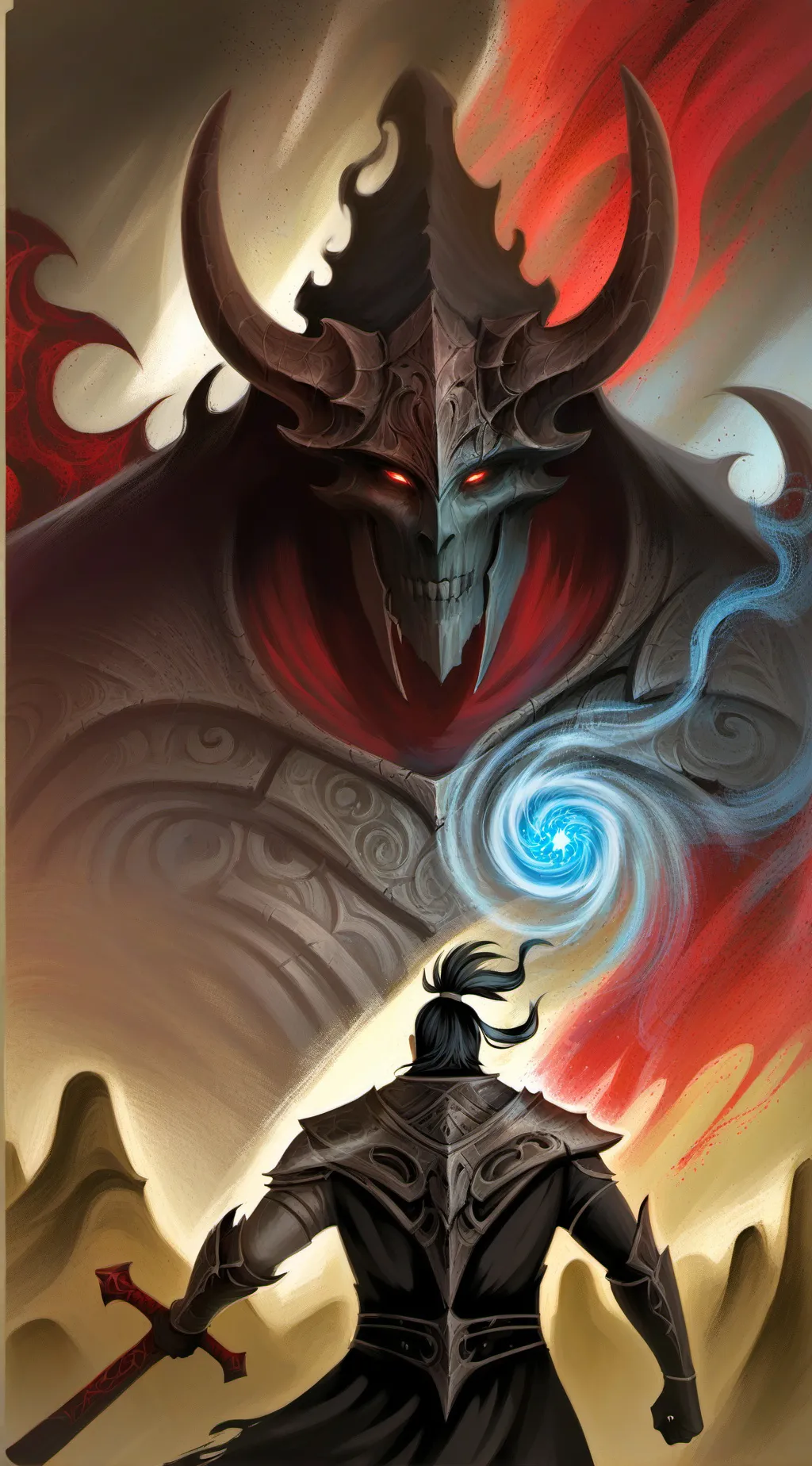 ai character: focus hungry belly background
