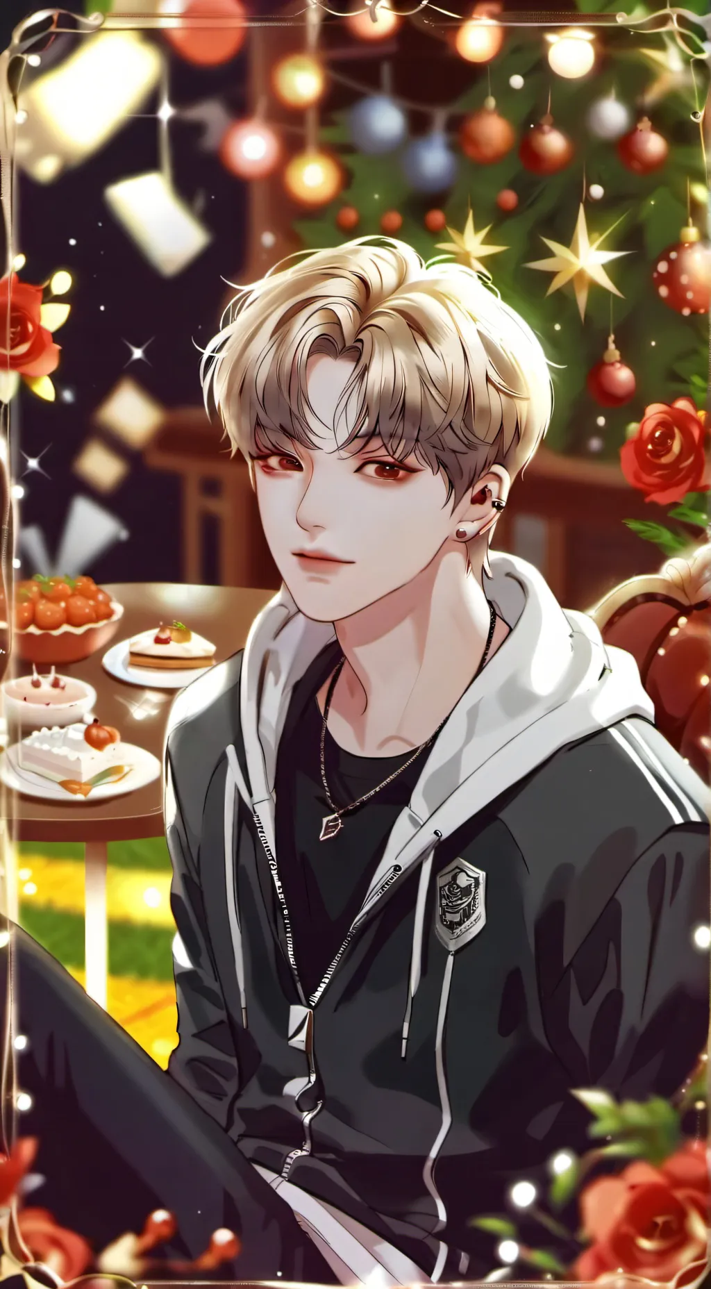 ai character: minsung💚🩷 background