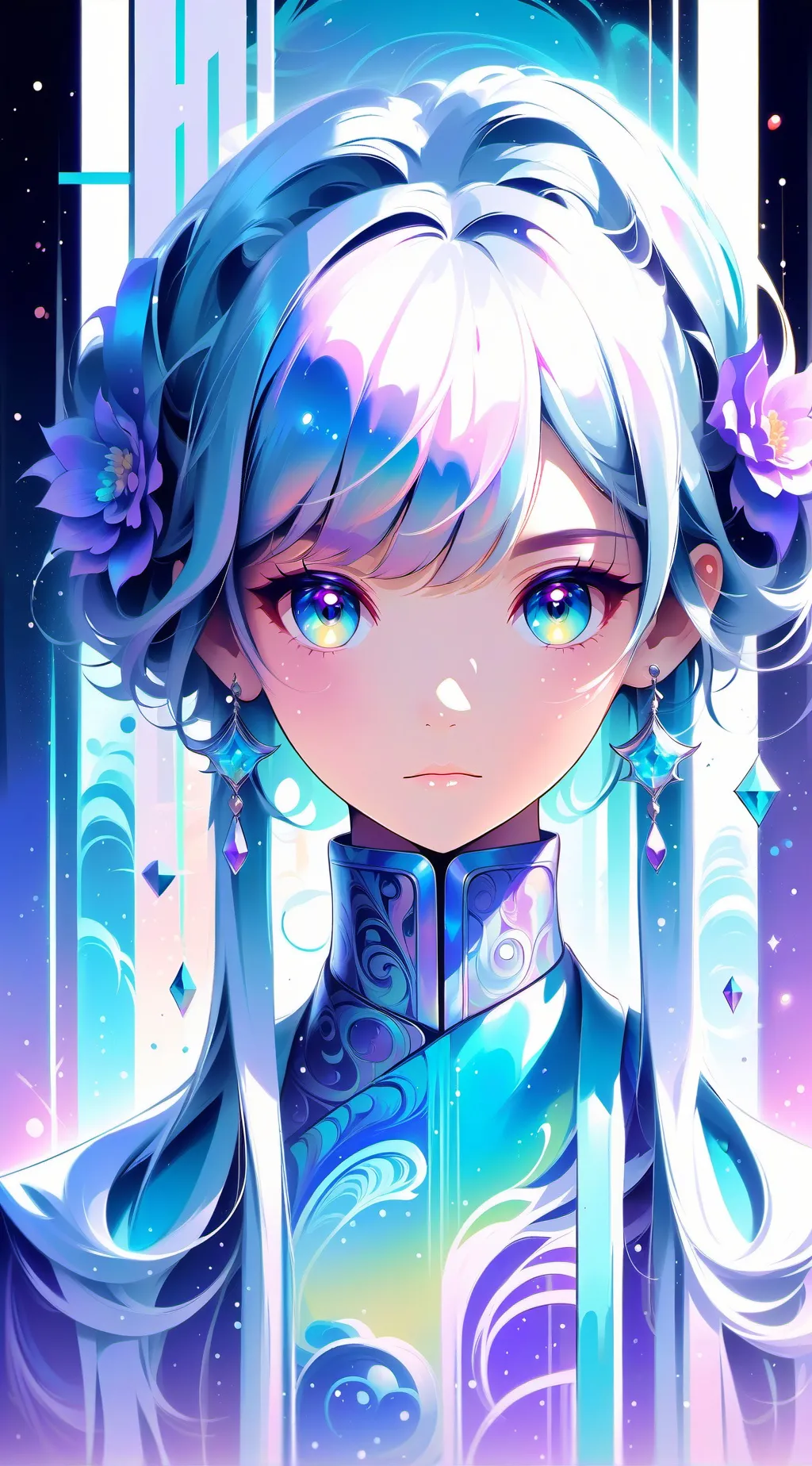 ai character: Colourful stage! background