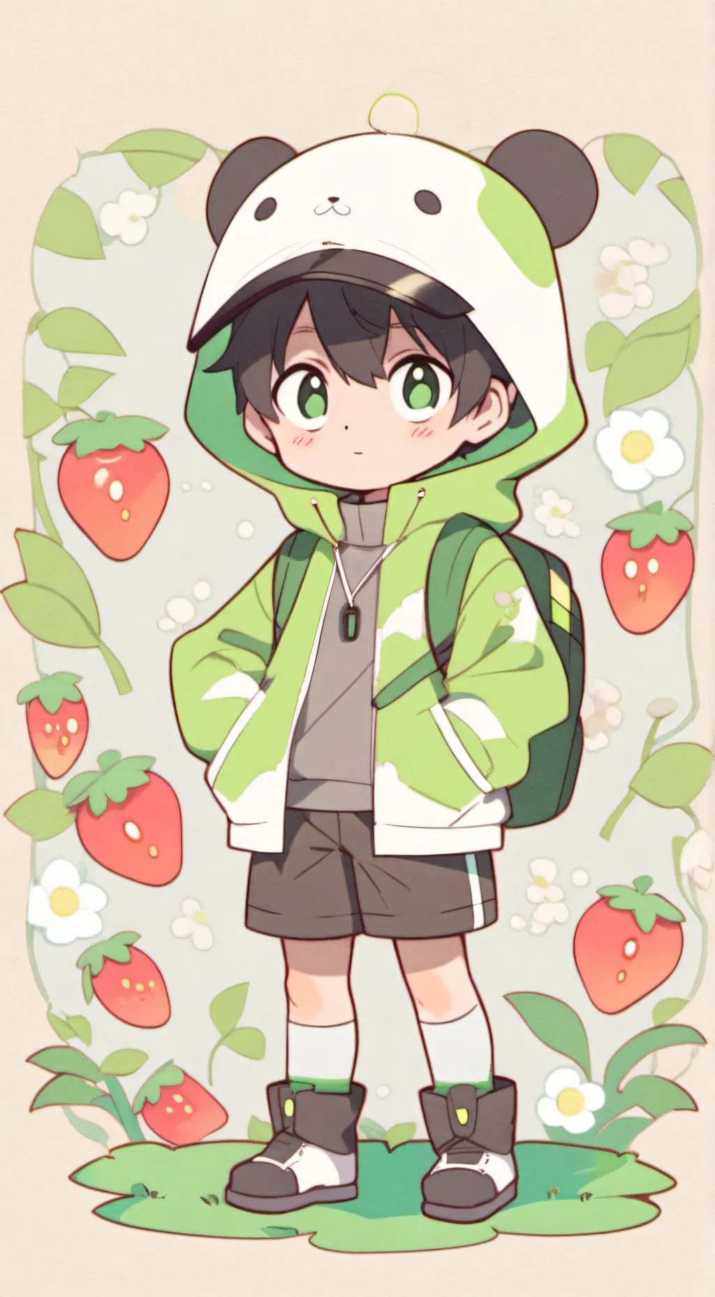 ai character: Shigeo Kageyama  background
