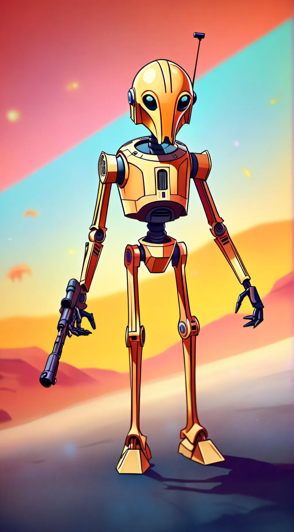ai character: B1 battle droid  background