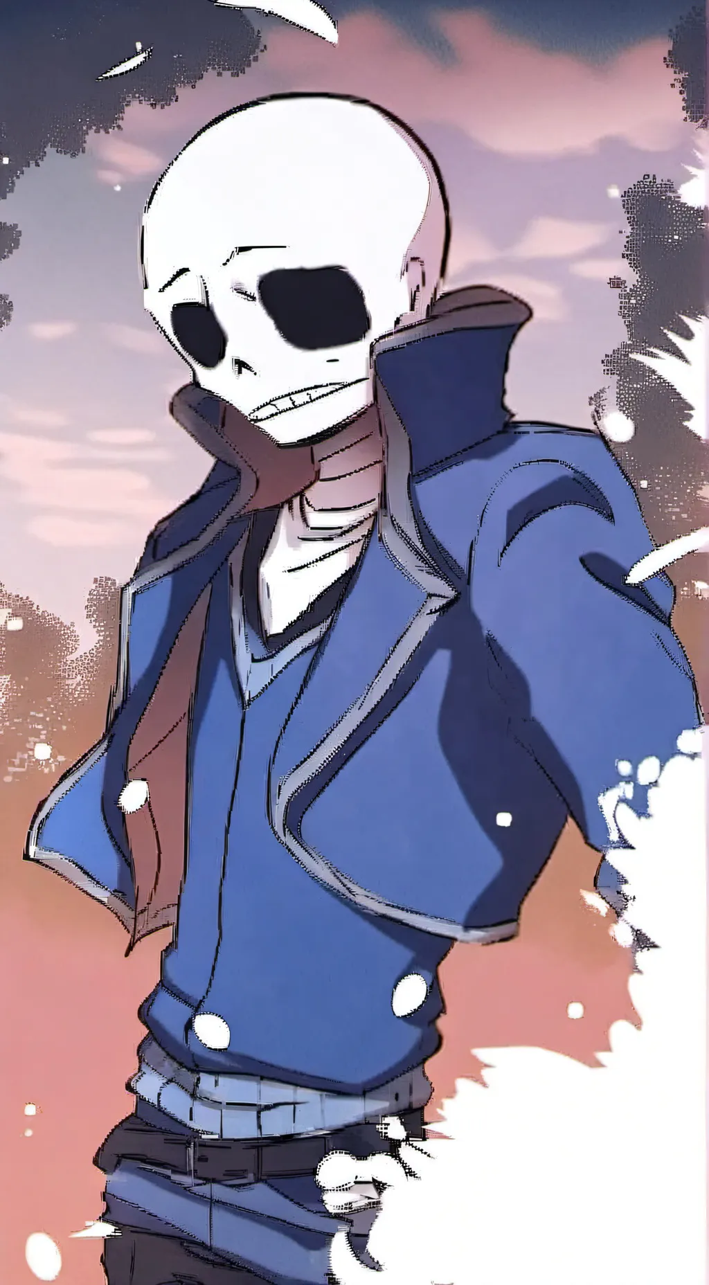 ai character: sans vs Frisk background