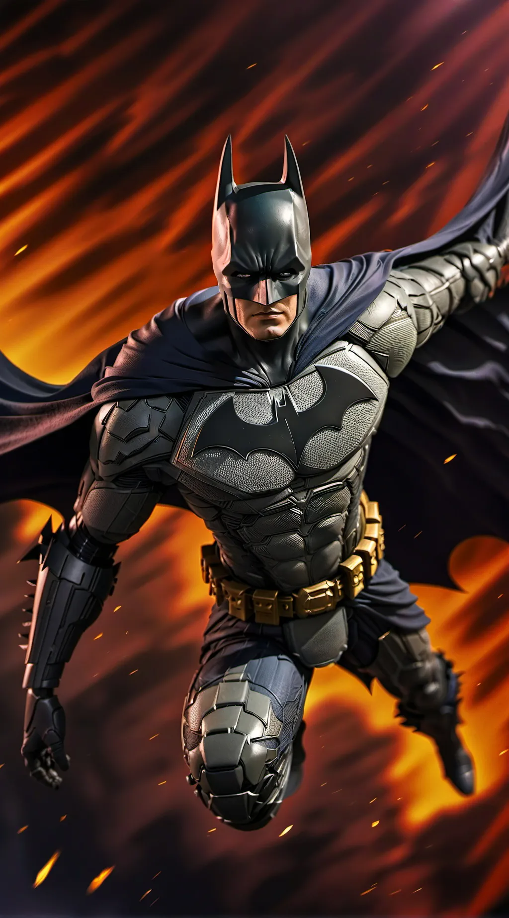 ai character: Batman shadow background