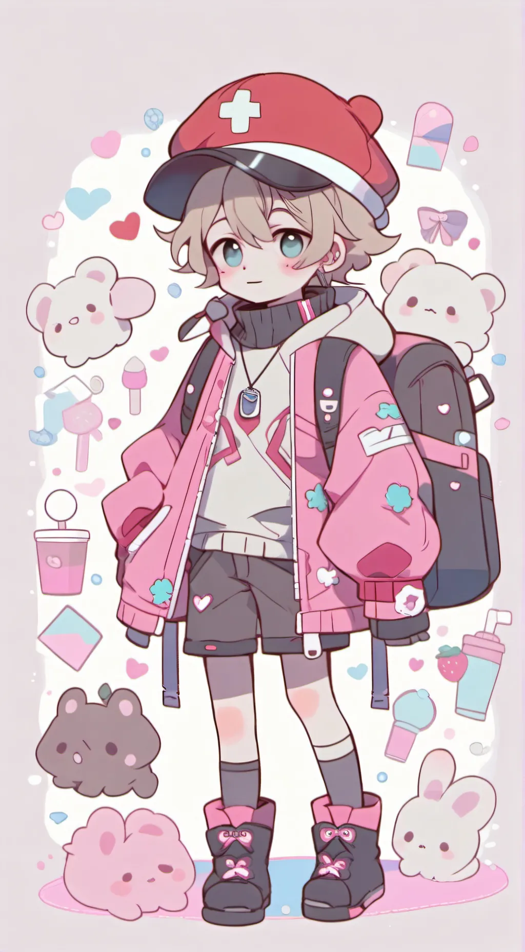 ai character: Cute Little Boy. background