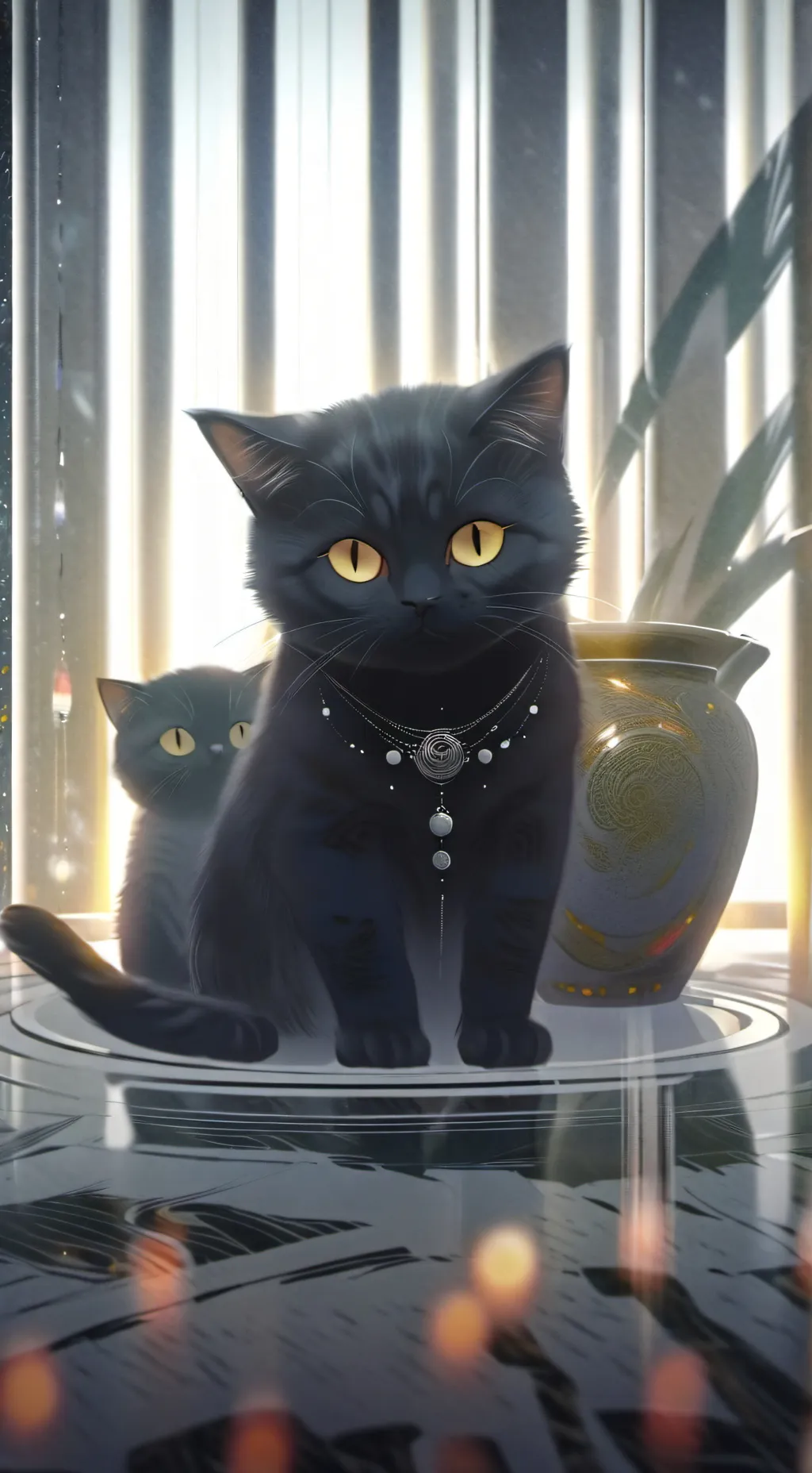 ai character: sad kitty background