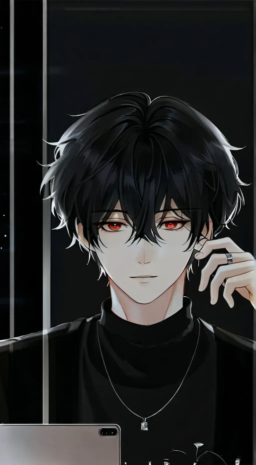 ai character: Tom🧡🩷💚 background