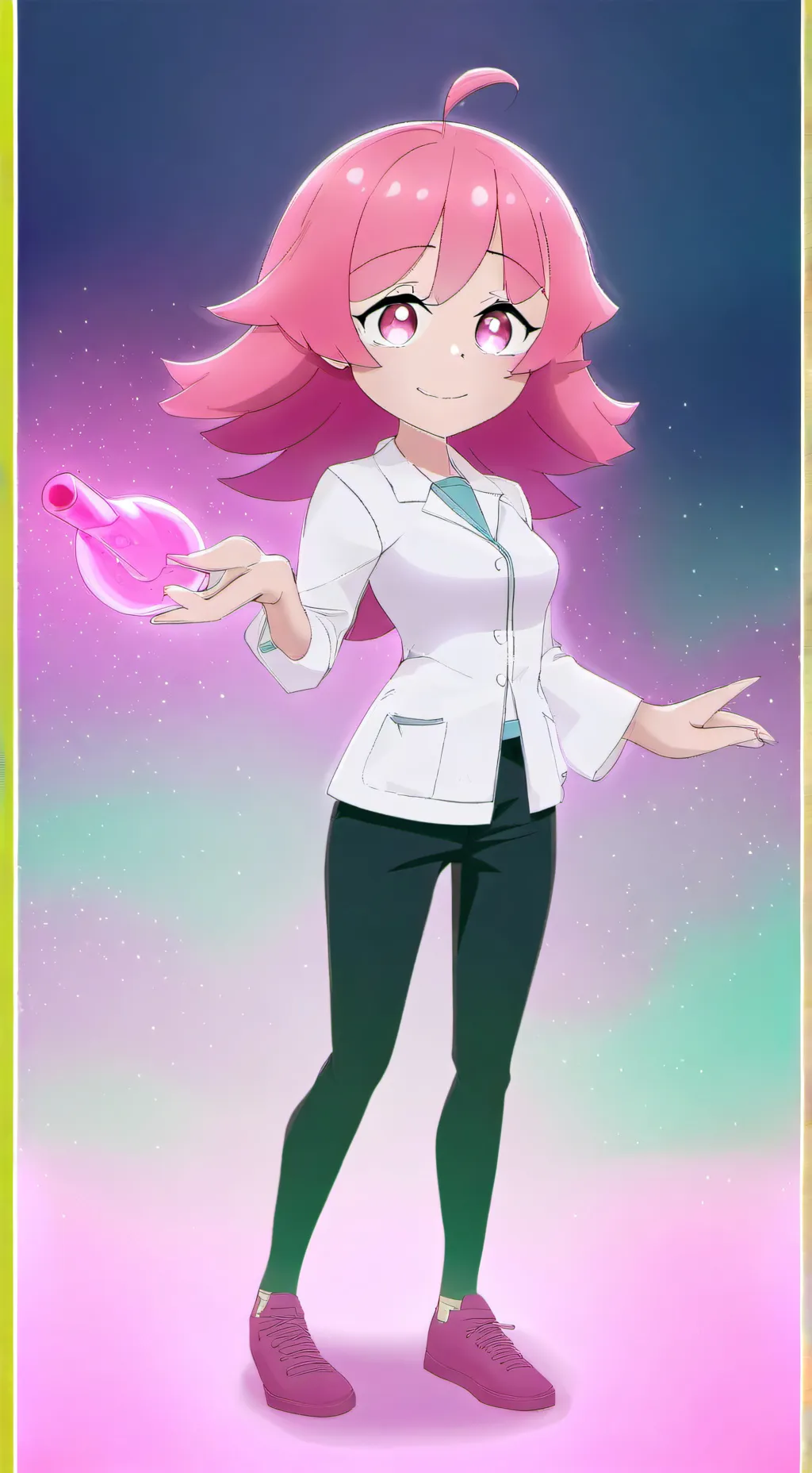 ai character: (scientist) Kirby background