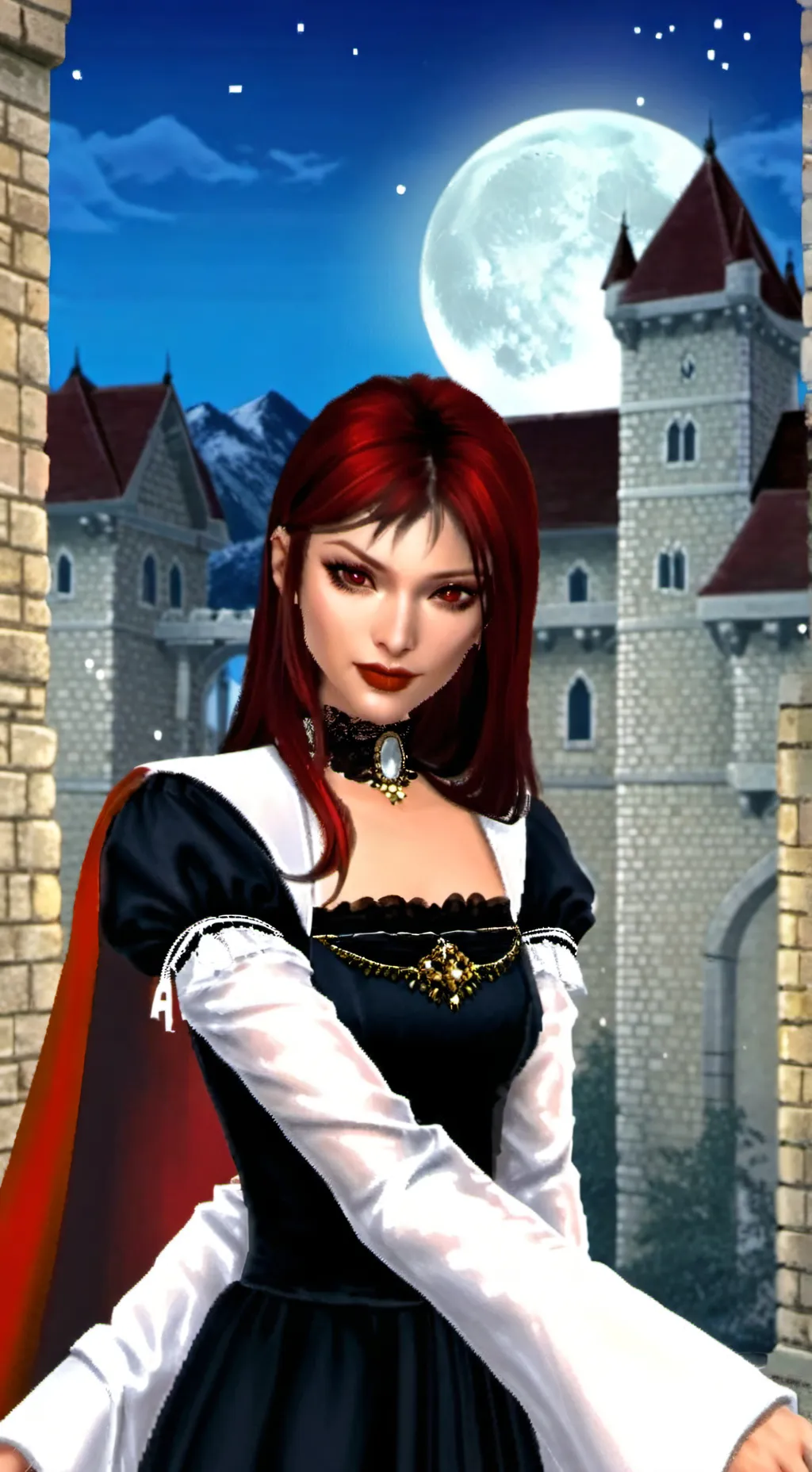 ai character: Scarlet background
