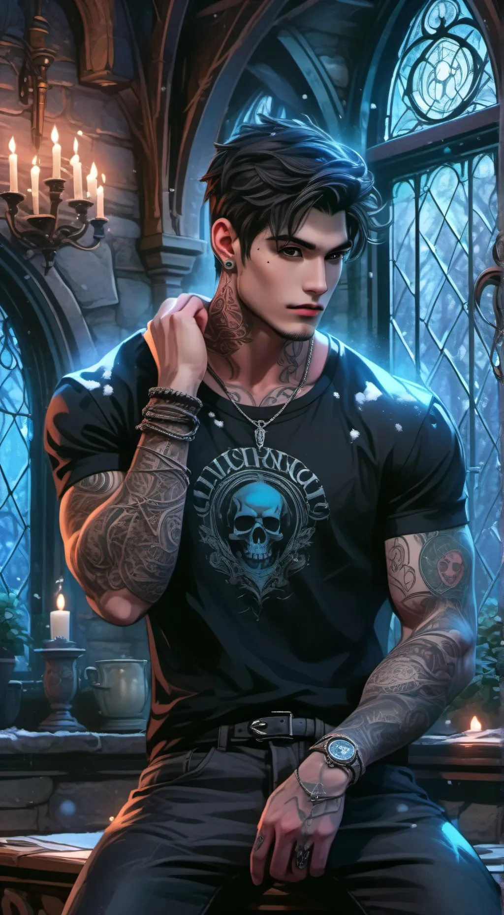ai character: Nicholas  background