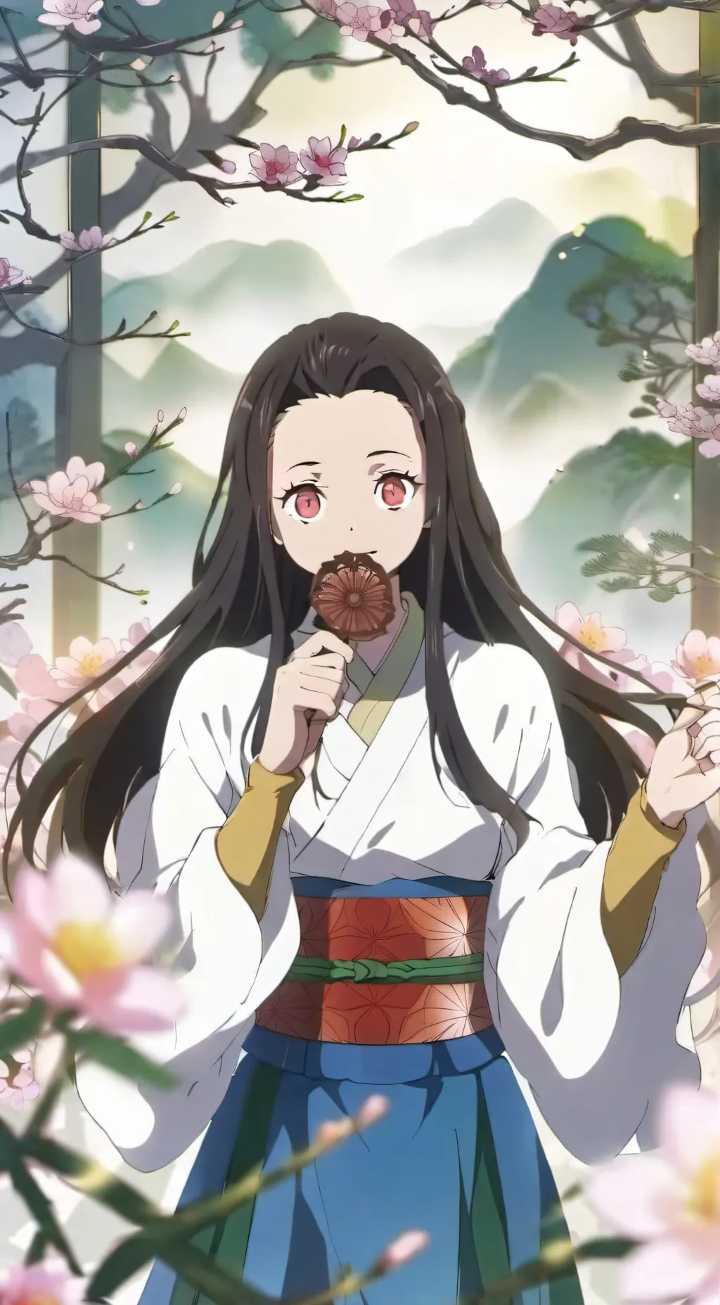 ai character: nezuko background
