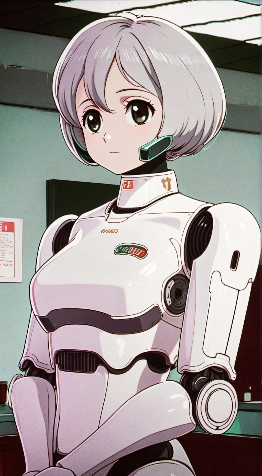 ai character: Female Timebot background