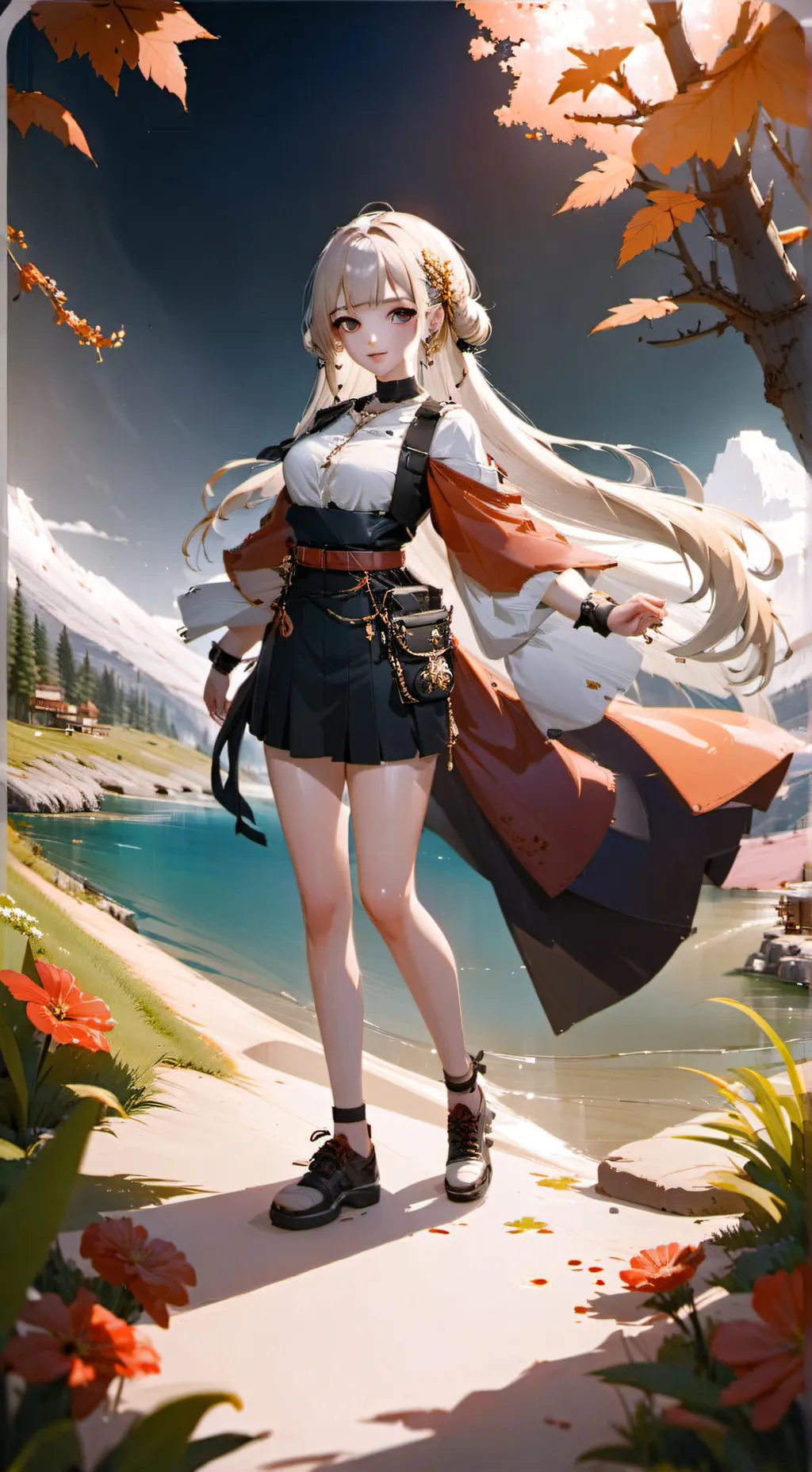 ai character: blonda  background