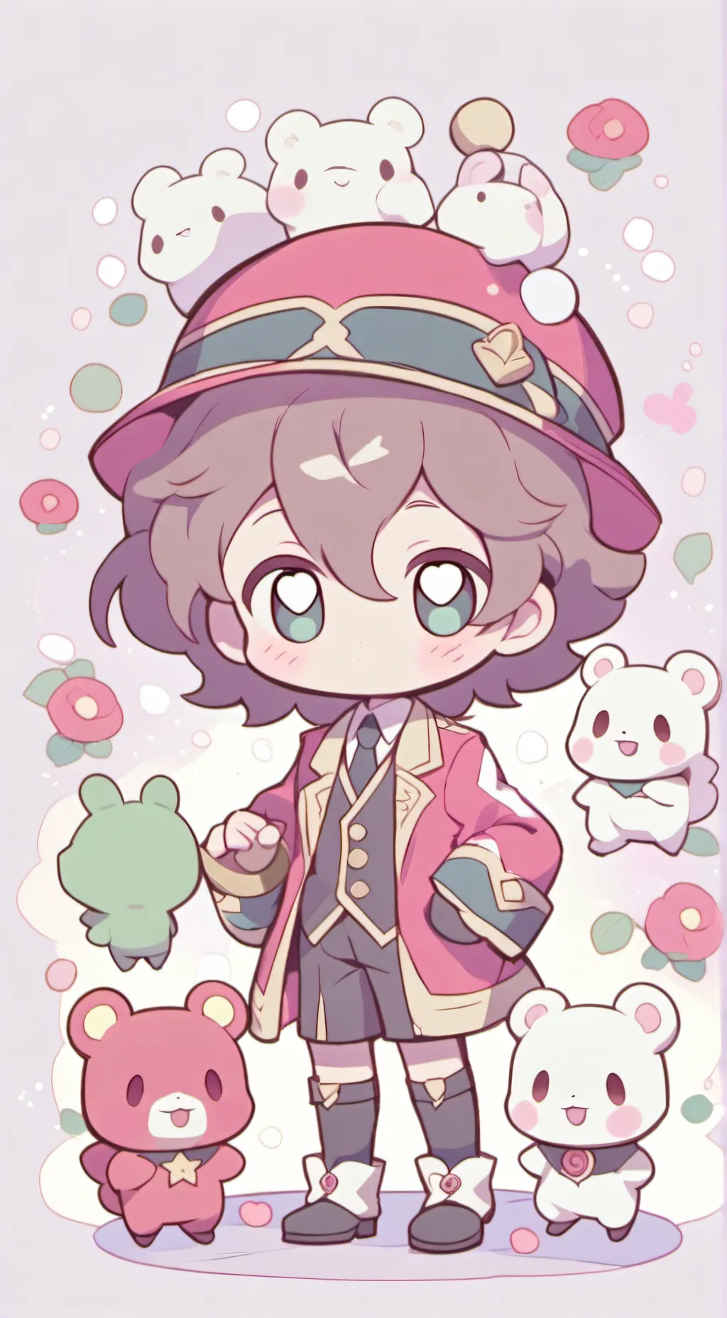 ai character: amphiba + dandy background
