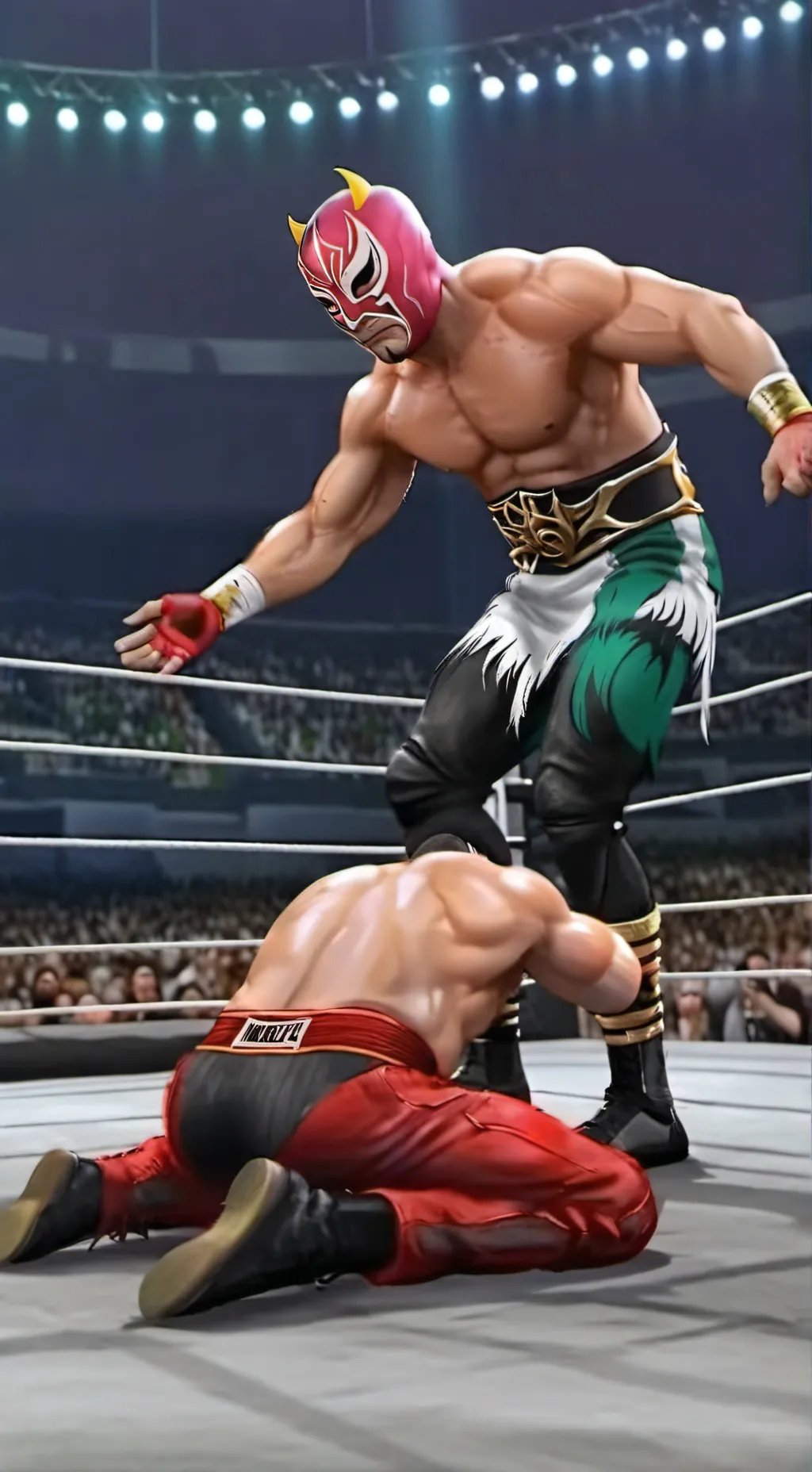 ai character: Rey mysterio  background