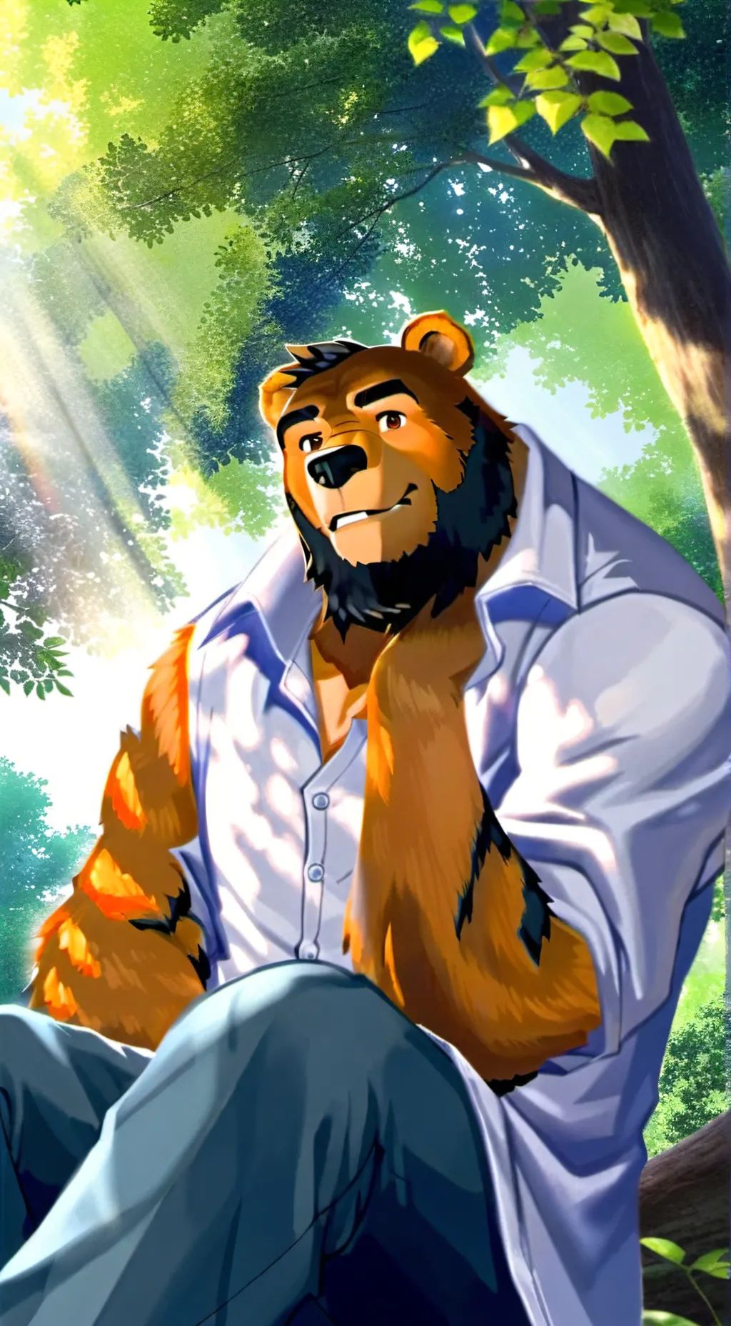 ai character: chill guy background