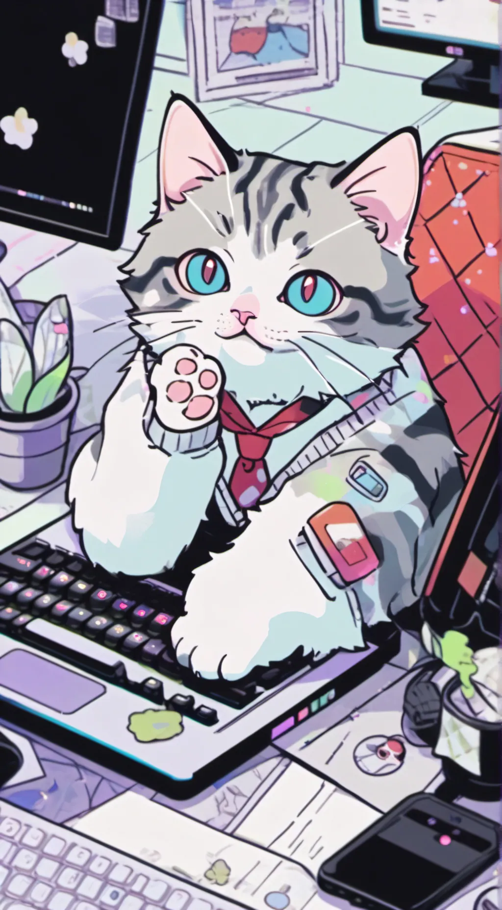 ai character: Clickity background