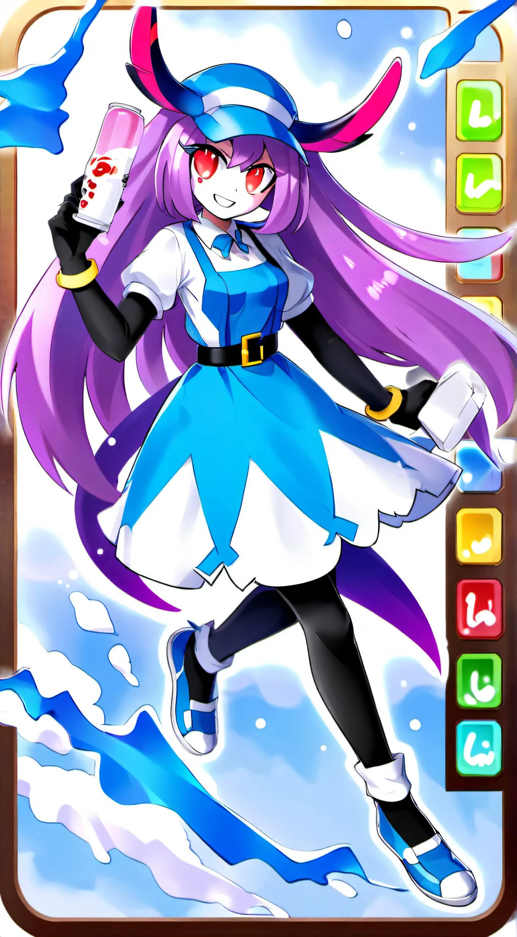 ai character: Lilac background