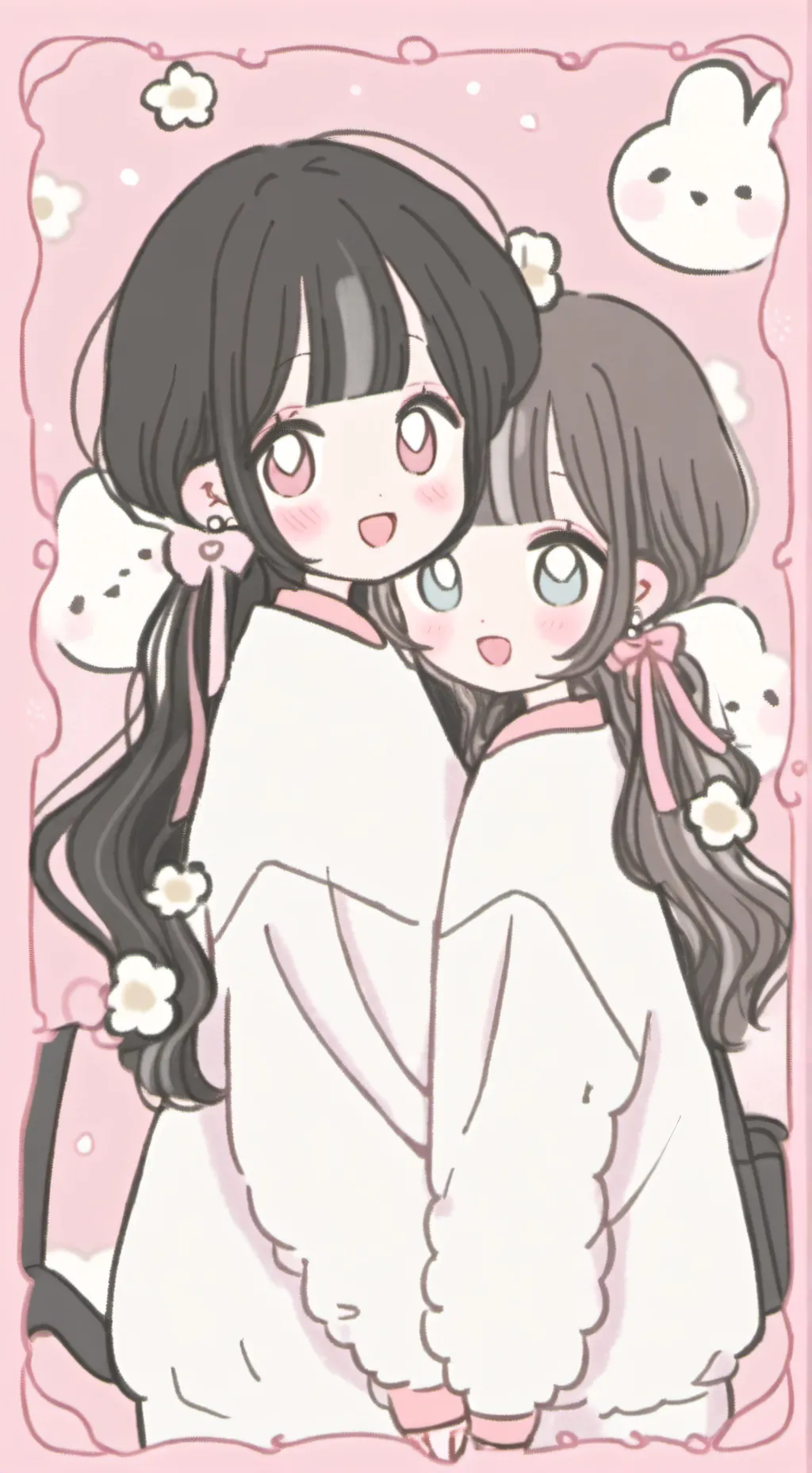 ai character: Luna and Lucy background