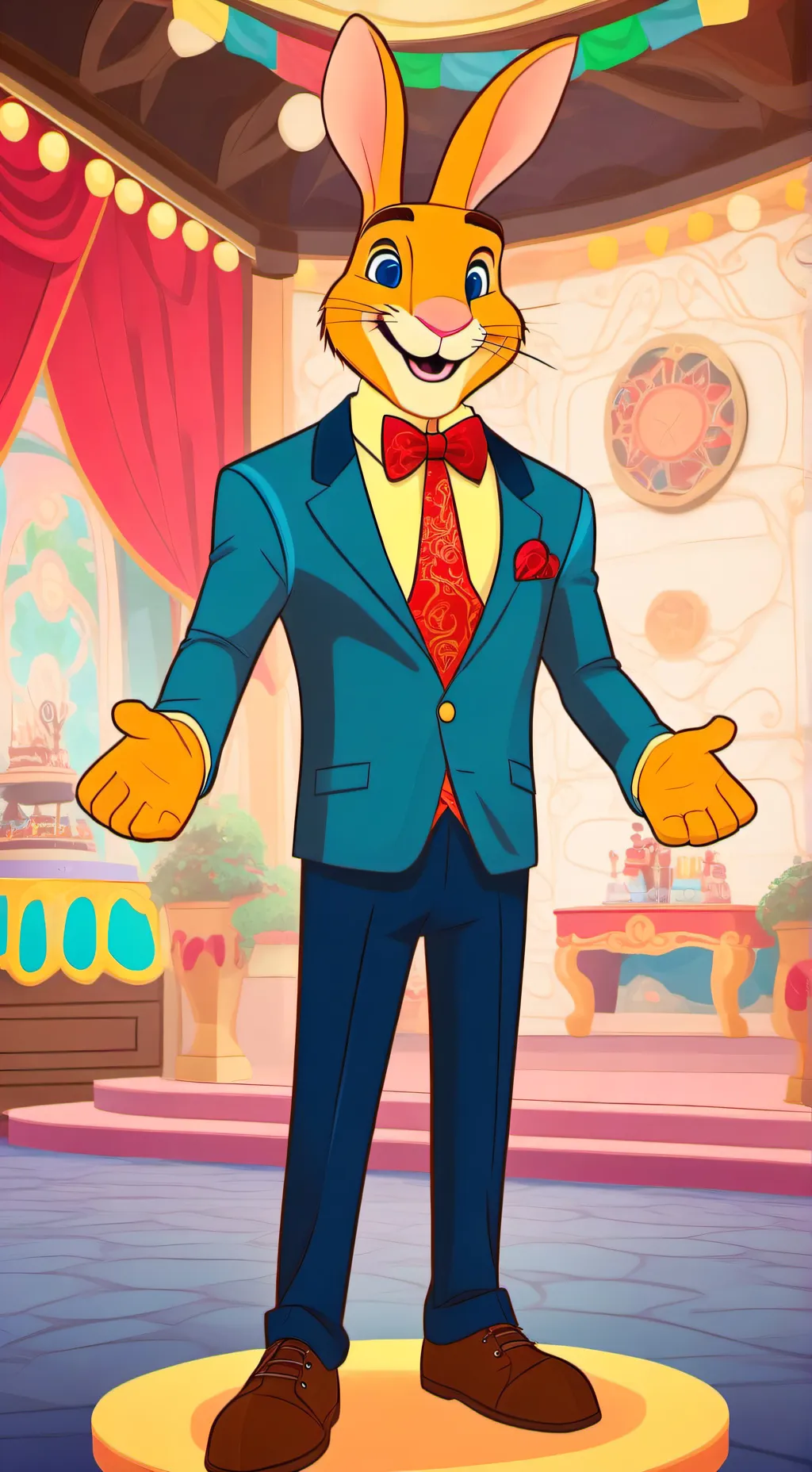 ai character: ITP SpringBonnie background
