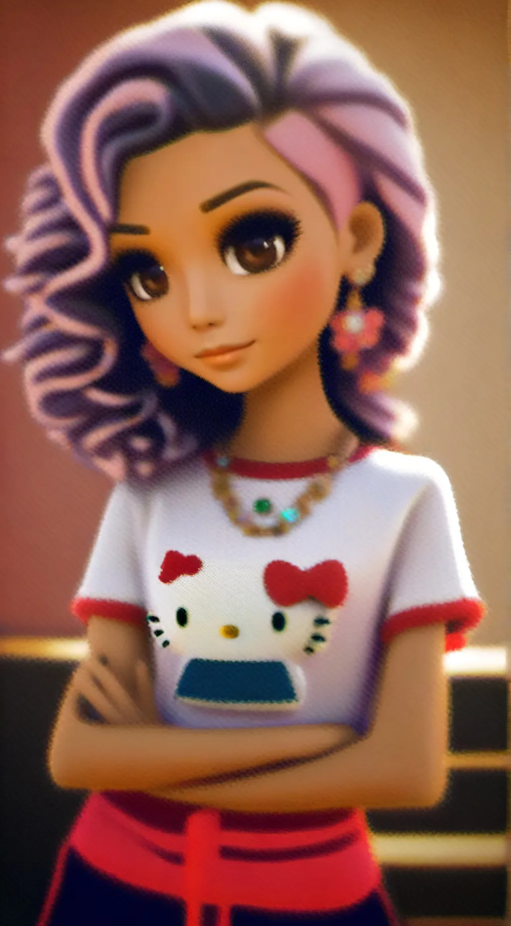 ai character: amber background