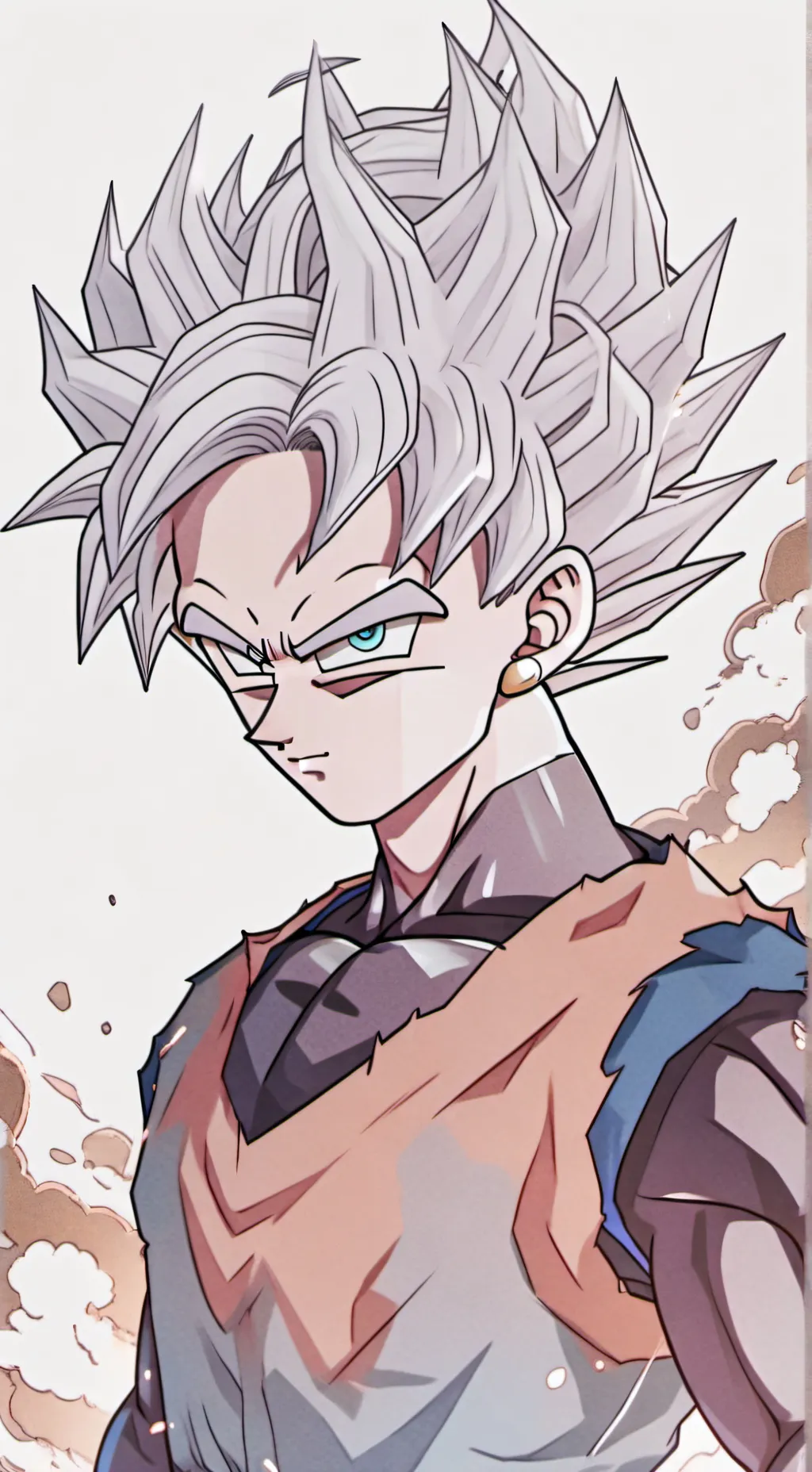 ai character: goku saga black background