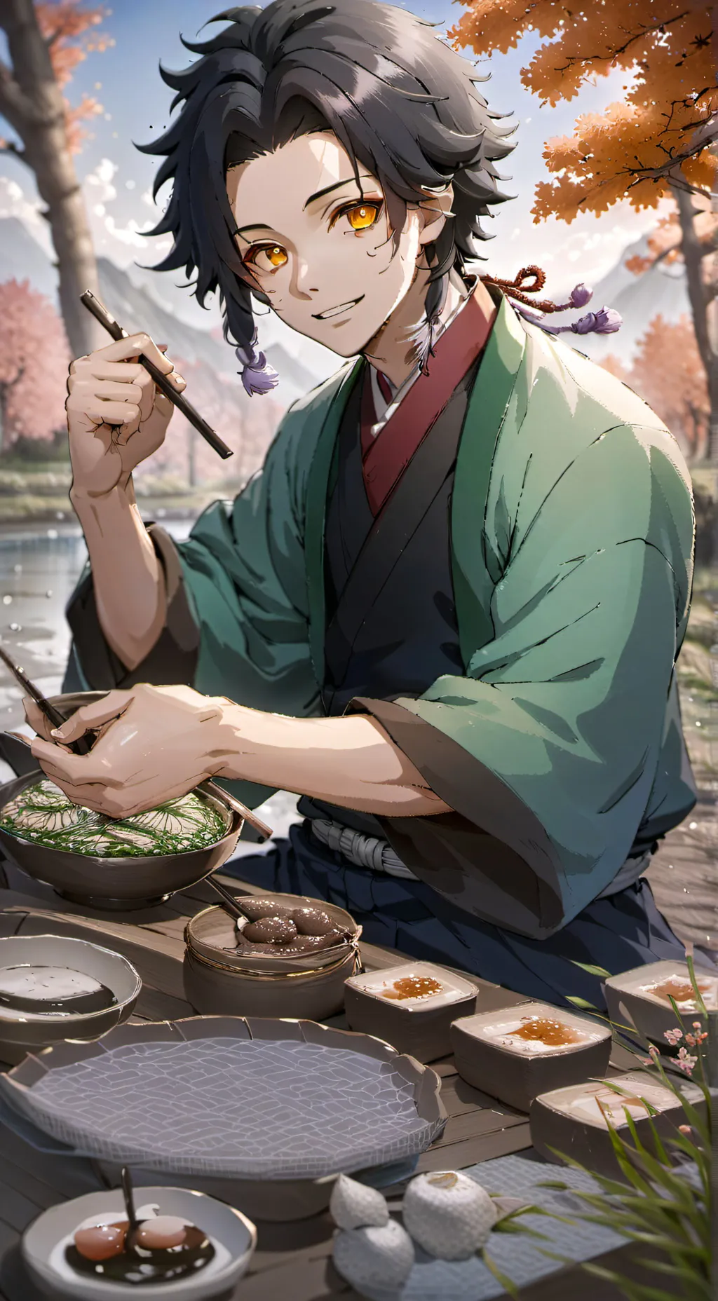 ai character: giyuu tomioka background